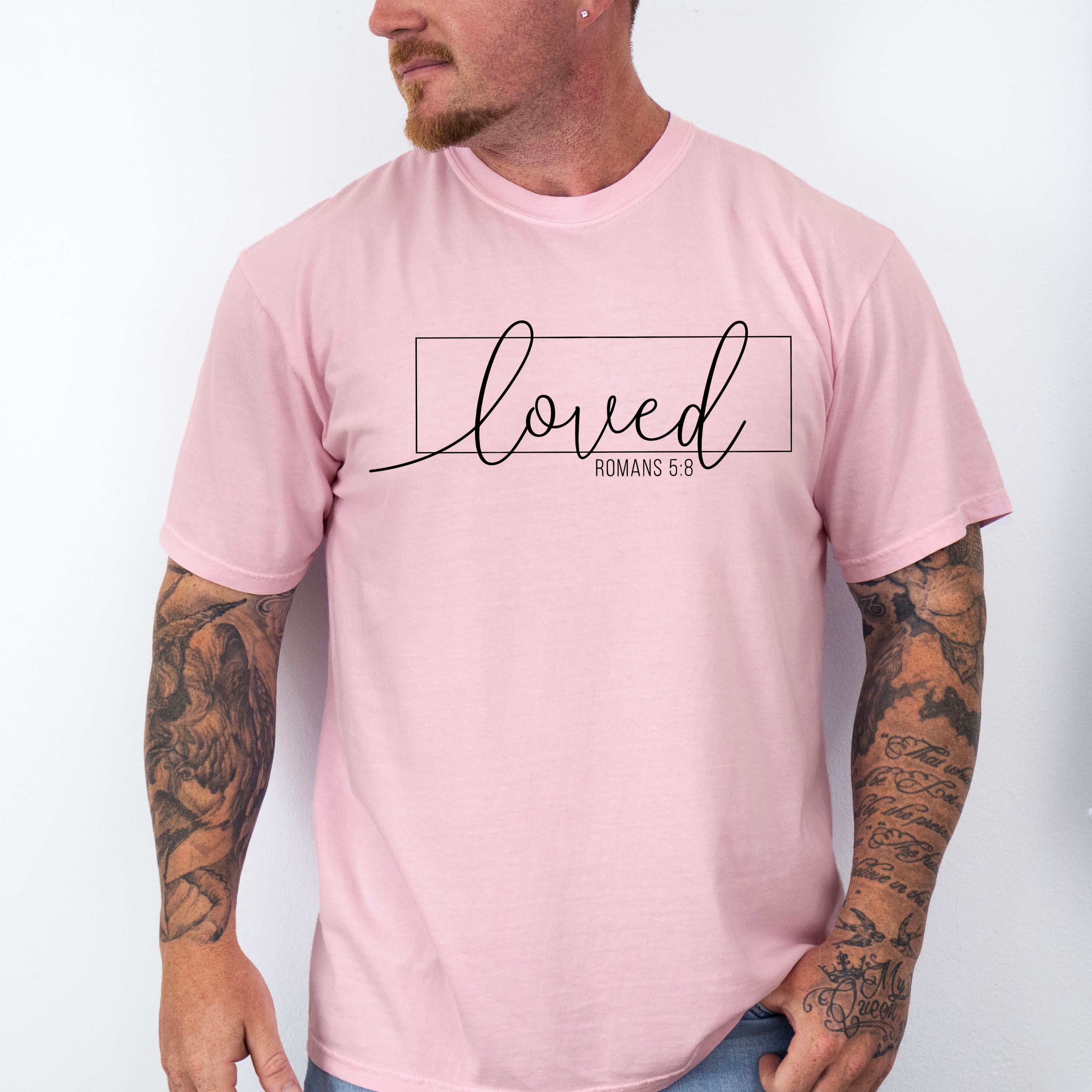 Loved Romans 5:8 Valentines Theme T-shirt, Hoodie, Sweatshirt