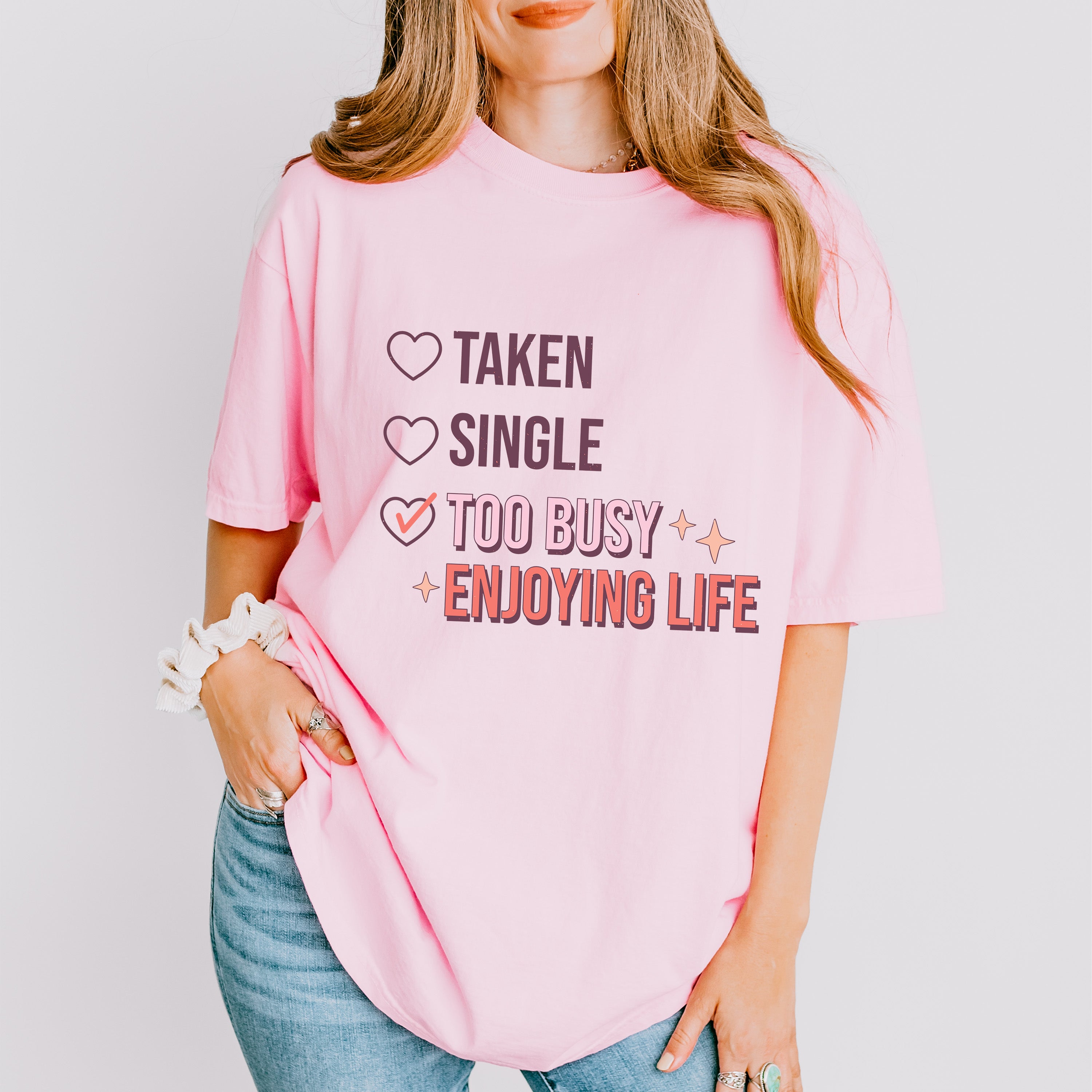 Too Busy Enjoying Life Valentines Theme T-shirt, Hoodie, Sweatshirt