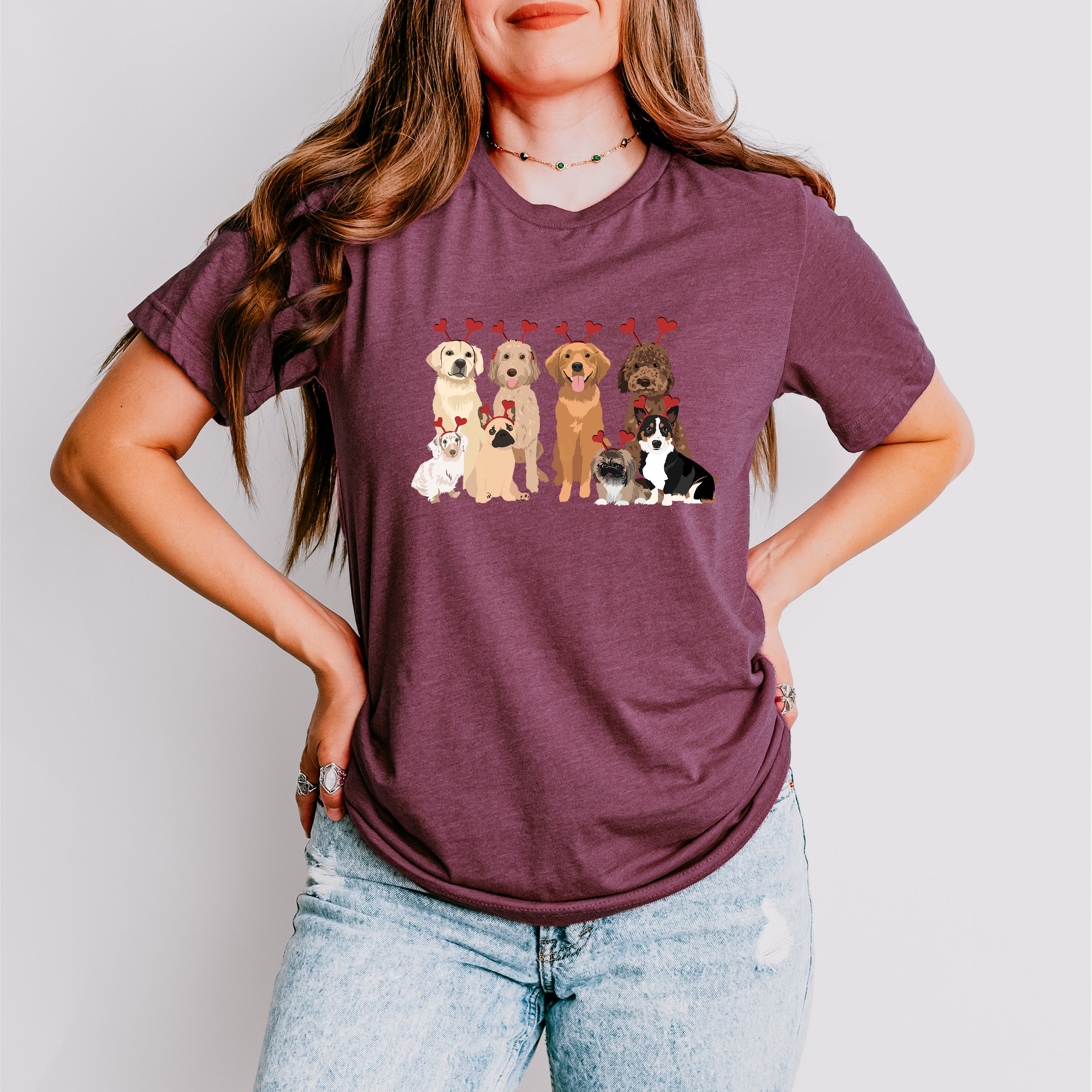 Valentine Dogs Valentines Theme T-shirt, Hoodie, Sweatshirt