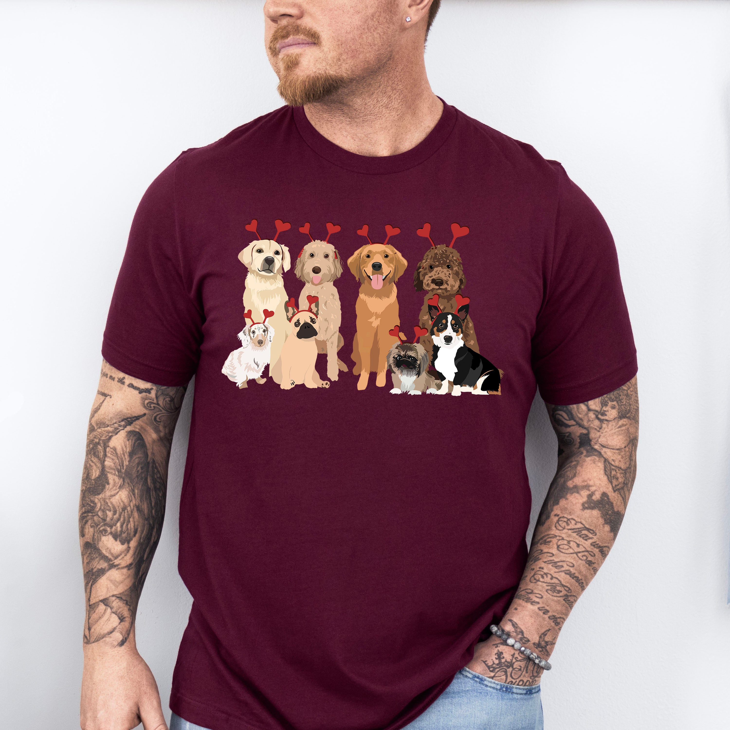 Valentine Dogs Valentines Theme T-shirt, Hoodie, Sweatshirt