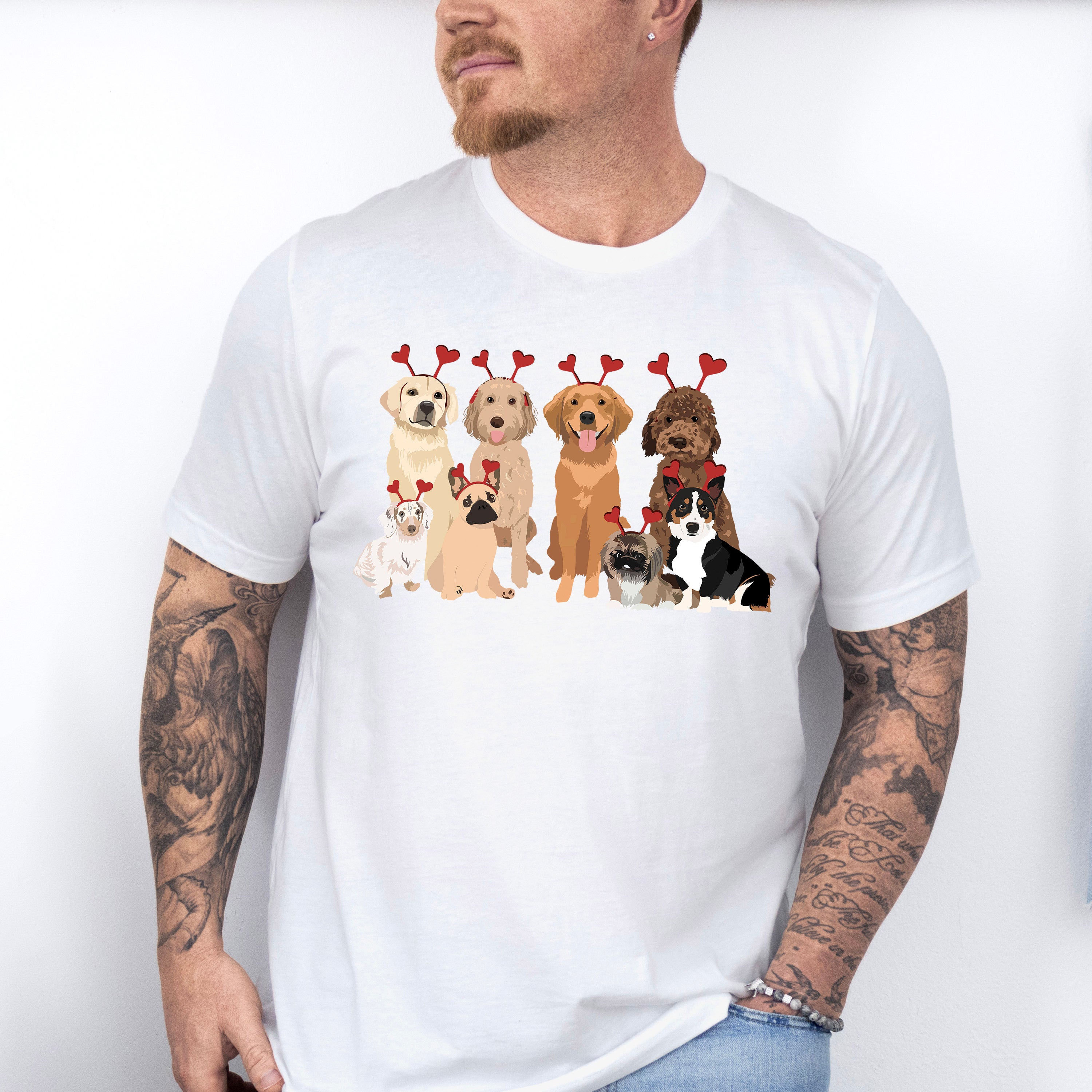 Valentine Dogs Valentines Theme T-shirt, Hoodie, Sweatshirt