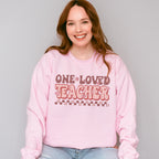 One Loved Teacher Valentines Theme T-shirt, Hoodie, Sweatshirt