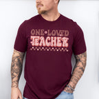 One Loved Teacher Valentines Theme T-shirt, Hoodie, Sweatshirt