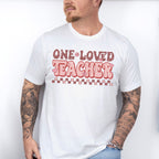 One Loved Teacher Valentines Theme T-shirt, Hoodie, Sweatshirt