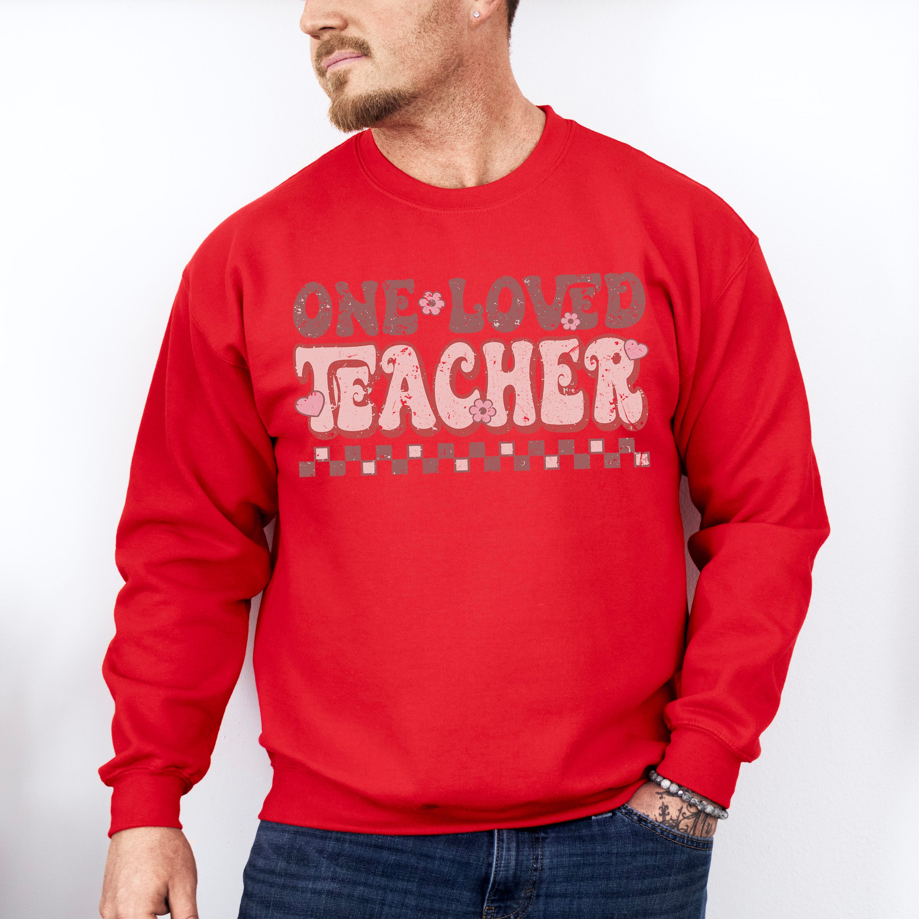One Loved Teacher Valentines Theme T-shirt, Hoodie, Sweatshirt
