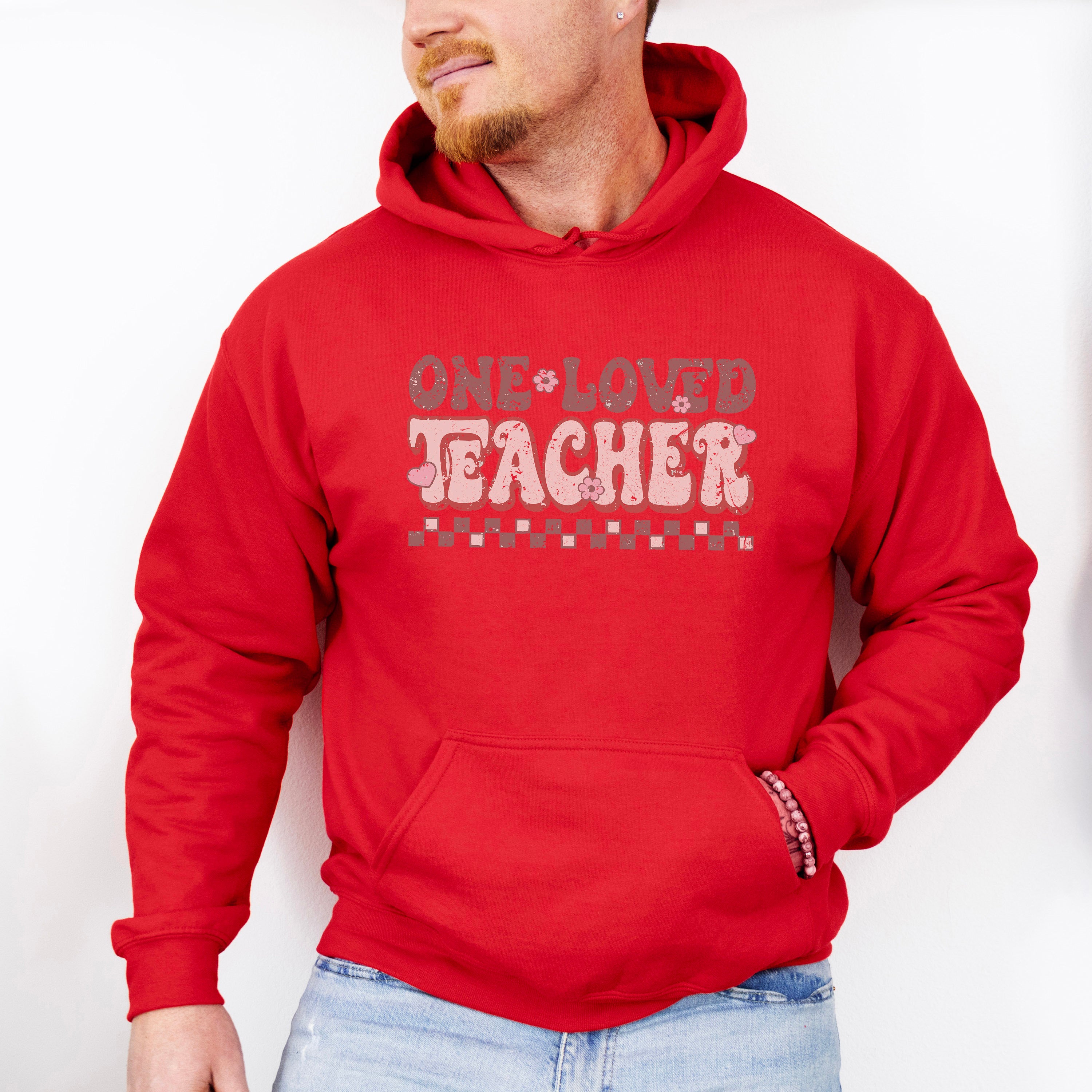 One Loved Teacher Valentines Theme T-shirt, Hoodie, Sweatshirt