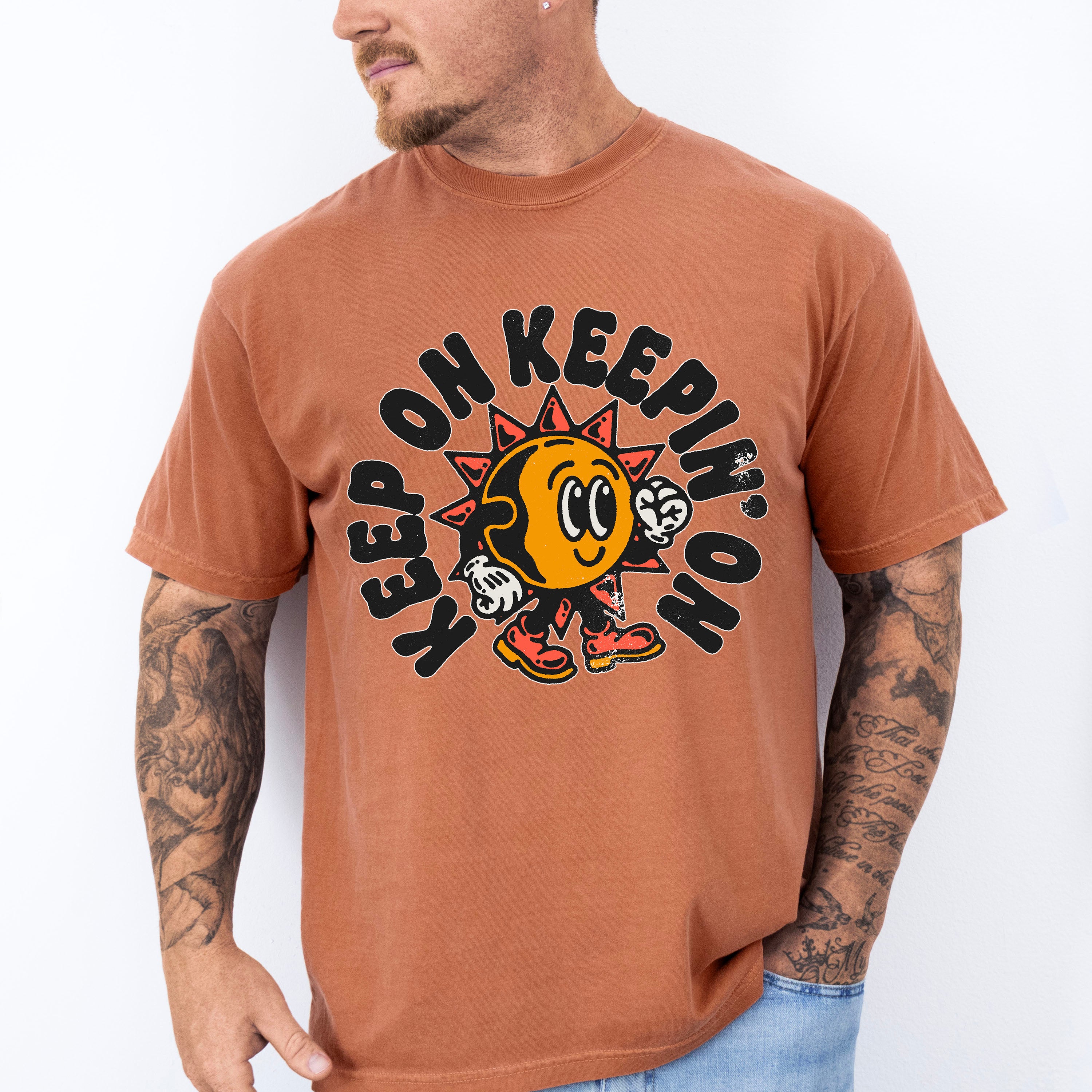 Keep On Keepin On Mental Health Theme Unisex Crewneck T-Shirt Sweatshirt Hoodie