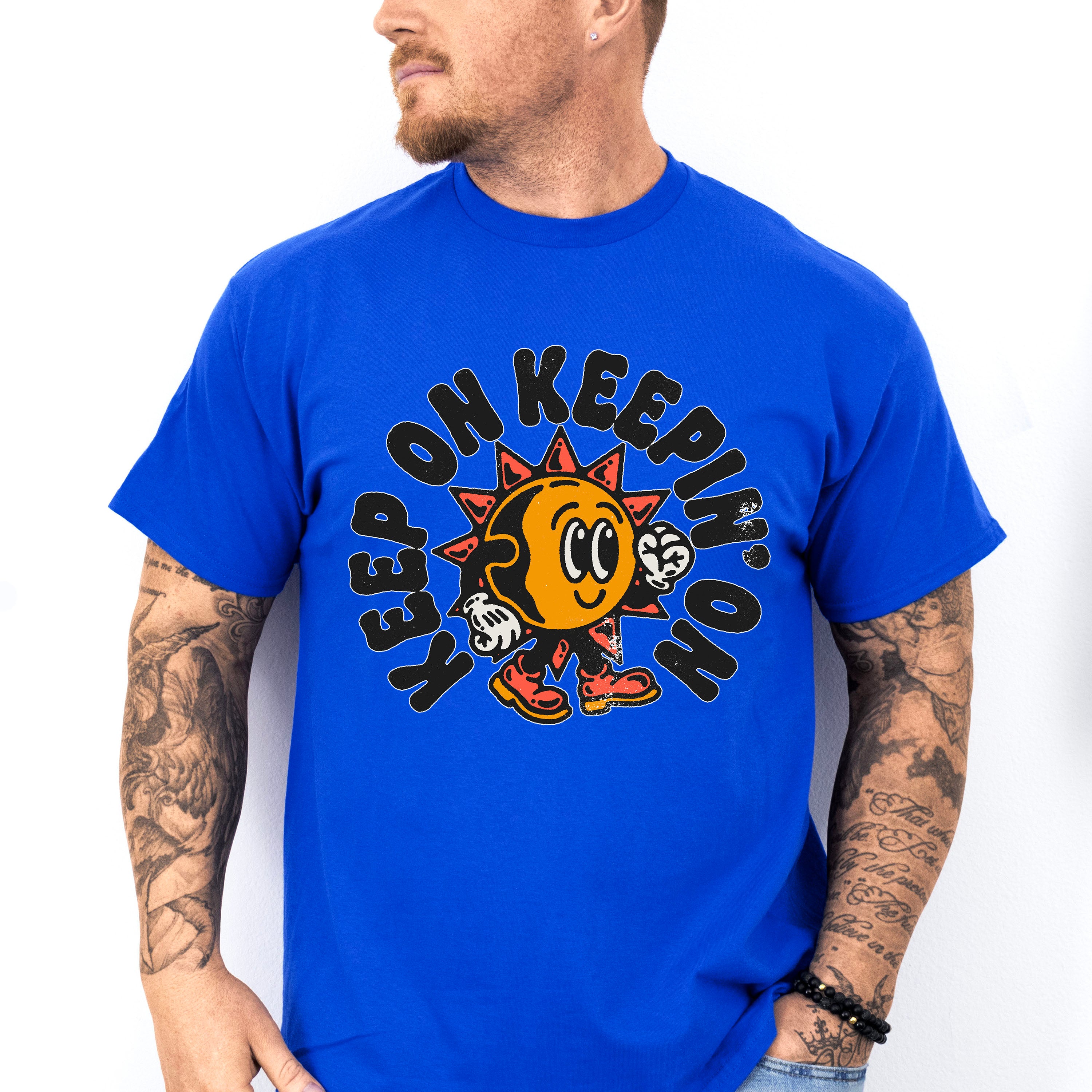 Keep On Keepin On Mental Health Theme Unisex Crewneck T-Shirt Sweatshirt Hoodie