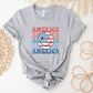 USA Flag Smiley 4Th Of July Unisex Crewneck T-Shirt Sweatshirt Hoodie