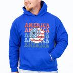 USA Flag Smiley 4Th Of July Unisex Crewneck T-Shirt Sweatshirt Hoodie