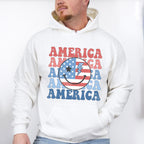 USA Flag Smiley 4Th Of July Unisex Crewneck T-Shirt Sweatshirt Hoodie