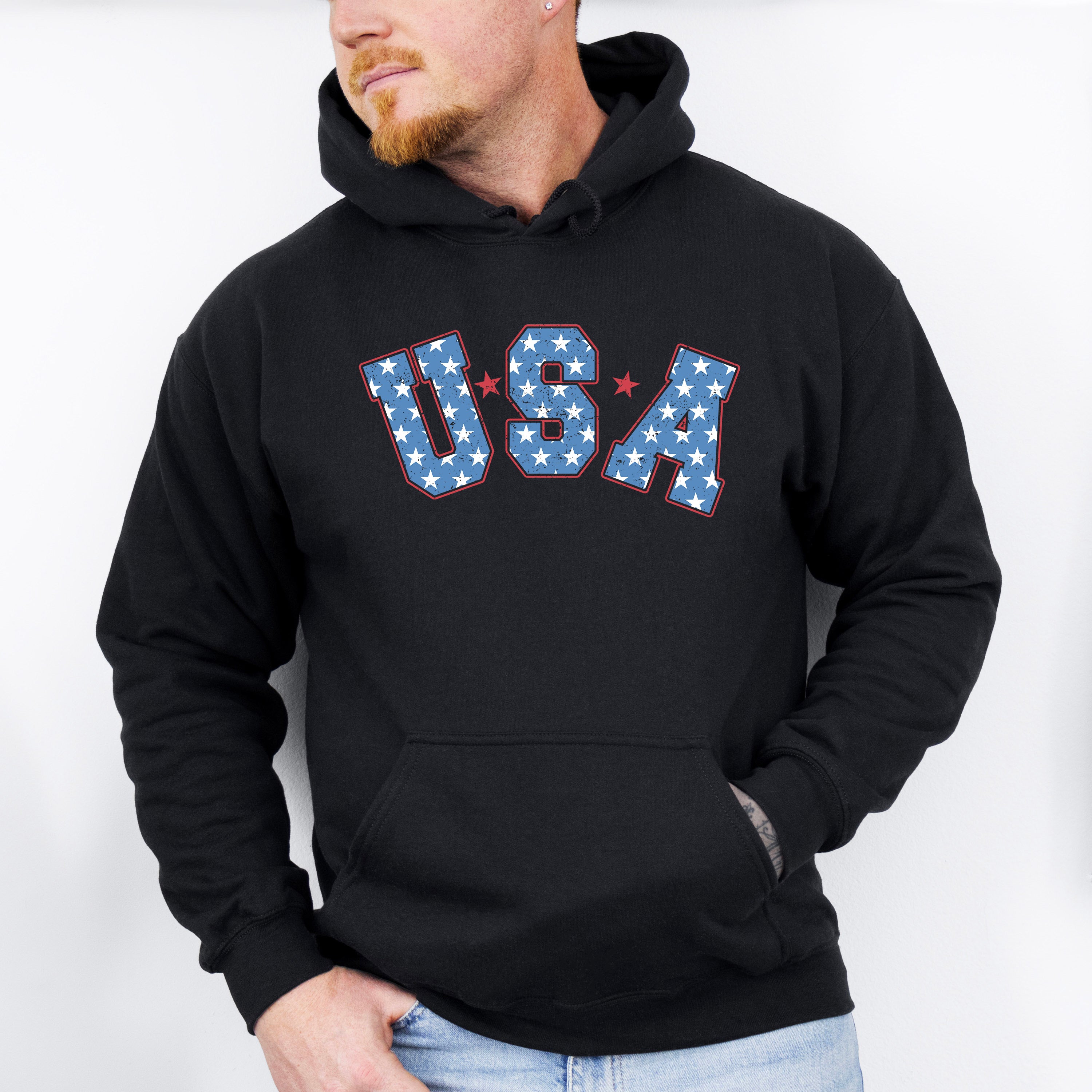 USA Stars 4Th Of July Unisex Crewneck T-Shirt Sweatshirt Hoodie