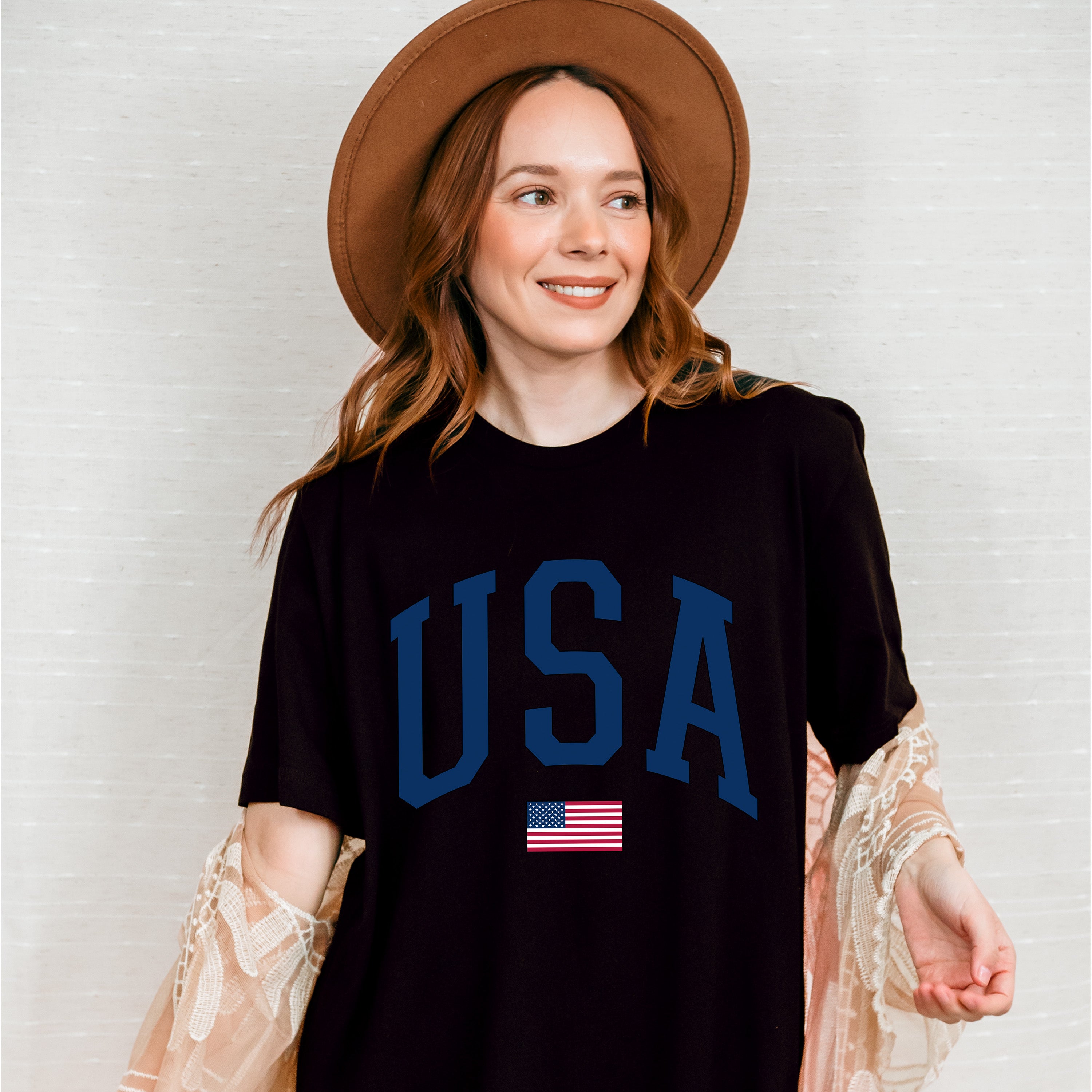 US Flag USA 4Th Of July Unisex Crewneck T-Shirt Sweatshirt Hoodie