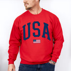 US Flag USA 4Th Of July Unisex Crewneck T-Shirt Sweatshirt Hoodie