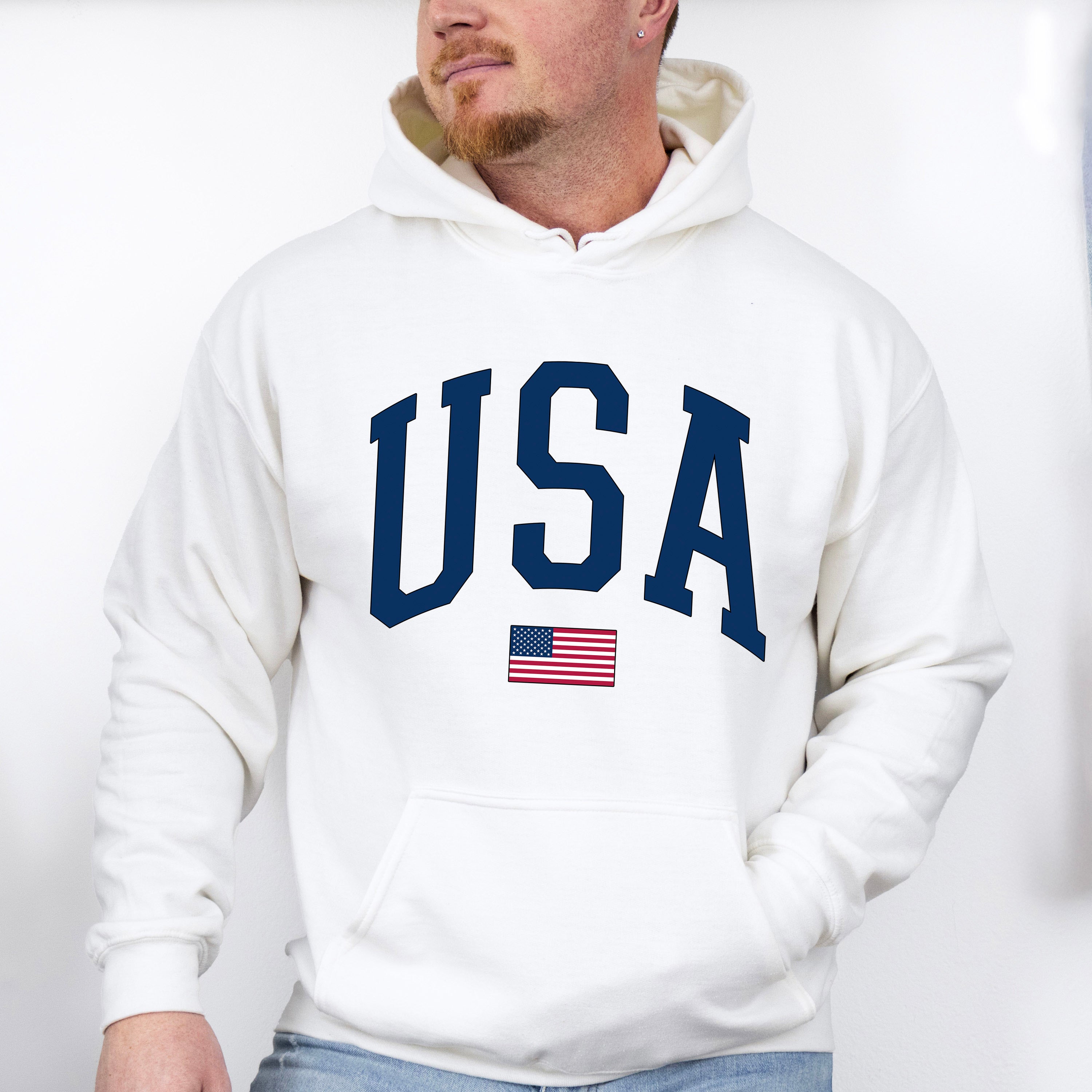 US Flag USA 4Th Of July Unisex Crewneck T-Shirt Sweatshirt Hoodie