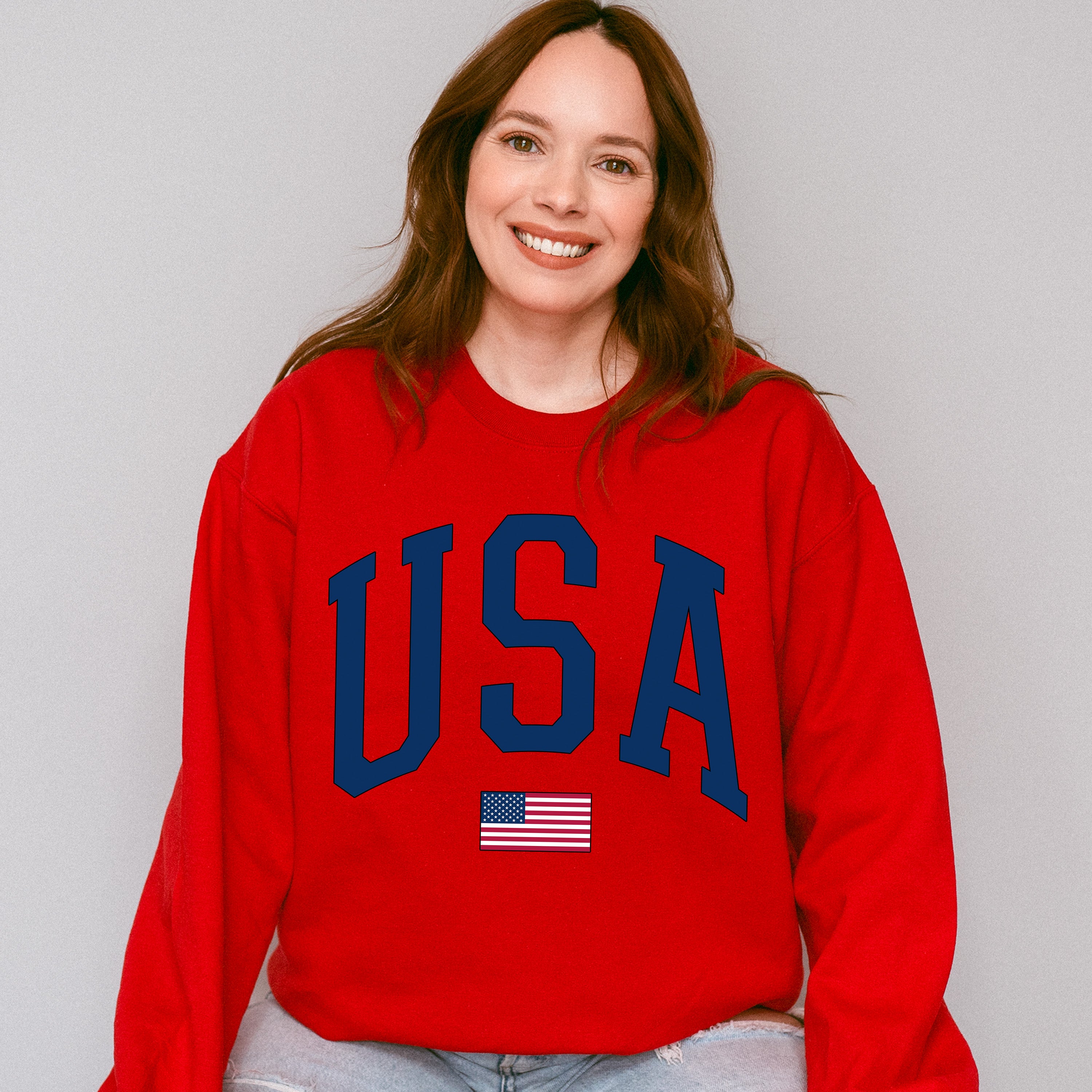US Flag USA 4Th Of July Unisex Crewneck T-Shirt Sweatshirt Hoodie