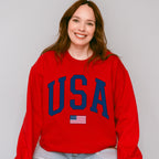 US Flag USA 4Th Of July Unisex Crewneck T-Shirt Sweatshirt Hoodie