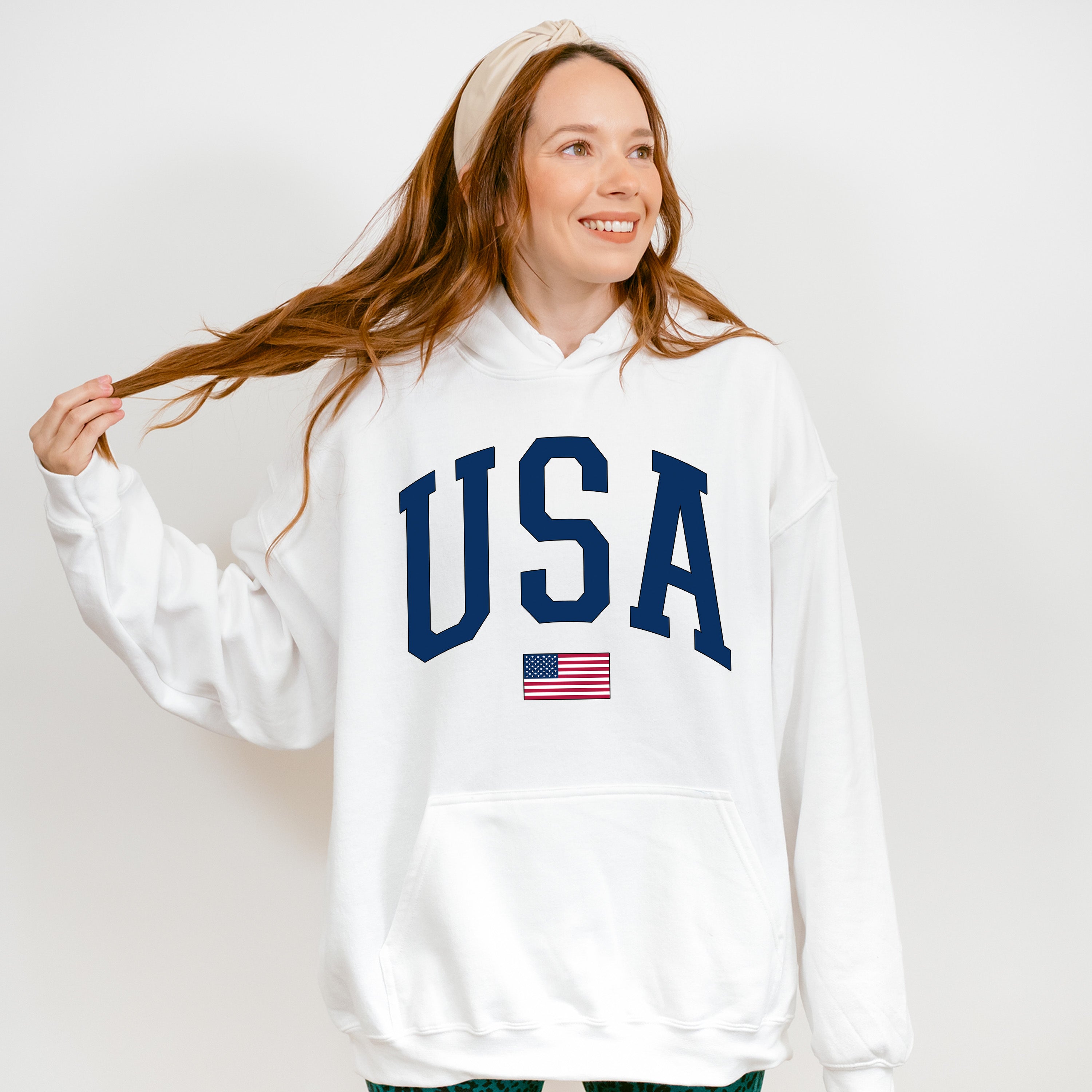 US Flag USA 4Th Of July Unisex Crewneck T-Shirt Sweatshirt Hoodie