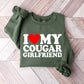 I Love My Cougar Girlfriend Valentines Day Theme Unisex Crewneck T-Shirt Sweatshirt Hoodie