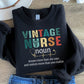 Vintage Nurse Noun Nurse Theme Unisex Crewneck T-Shirt Sweatshirt Hoodie