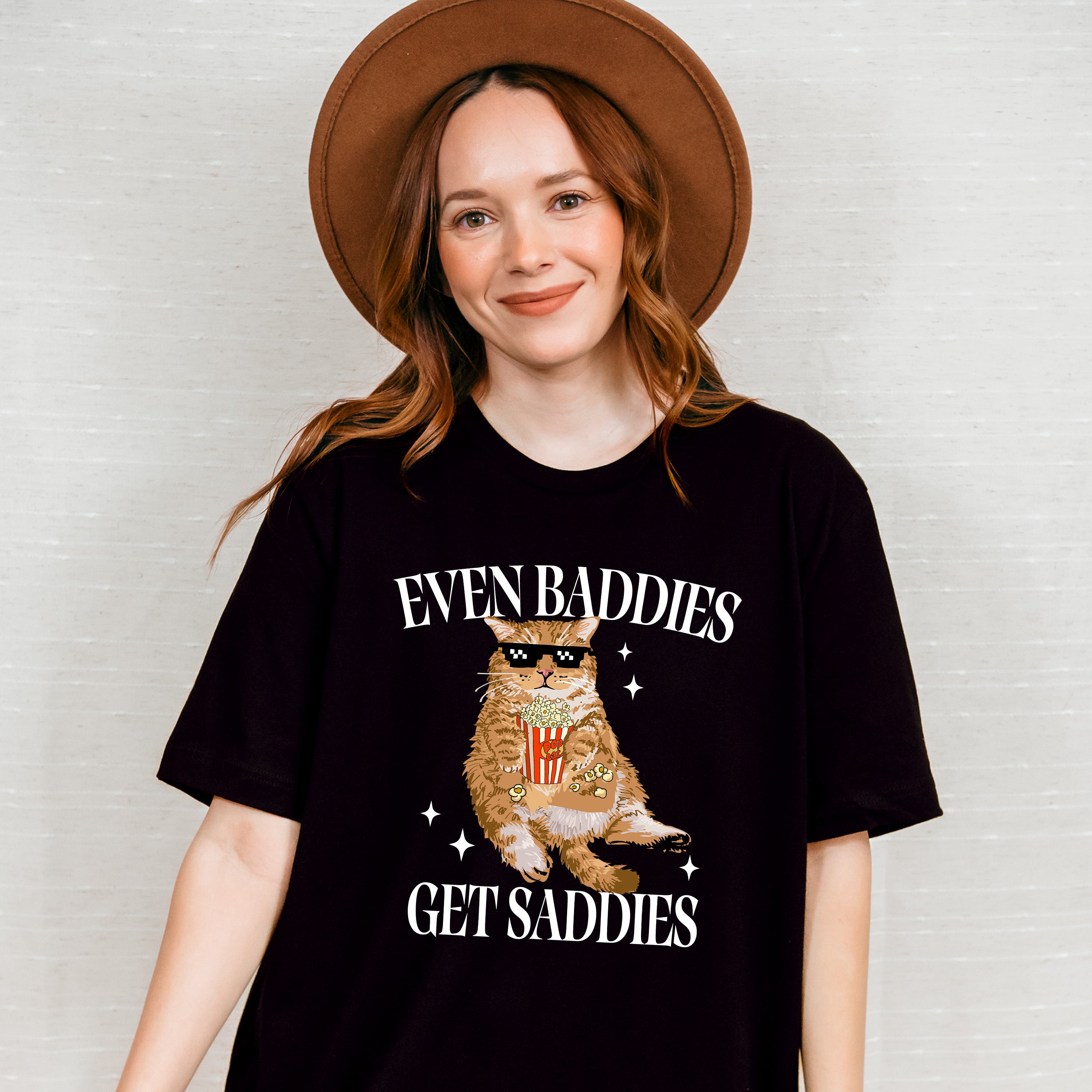 Even Baddies Get Saddies Fun Theme Unisex Crewneck T-Shirt Sweatshirt Hoodie