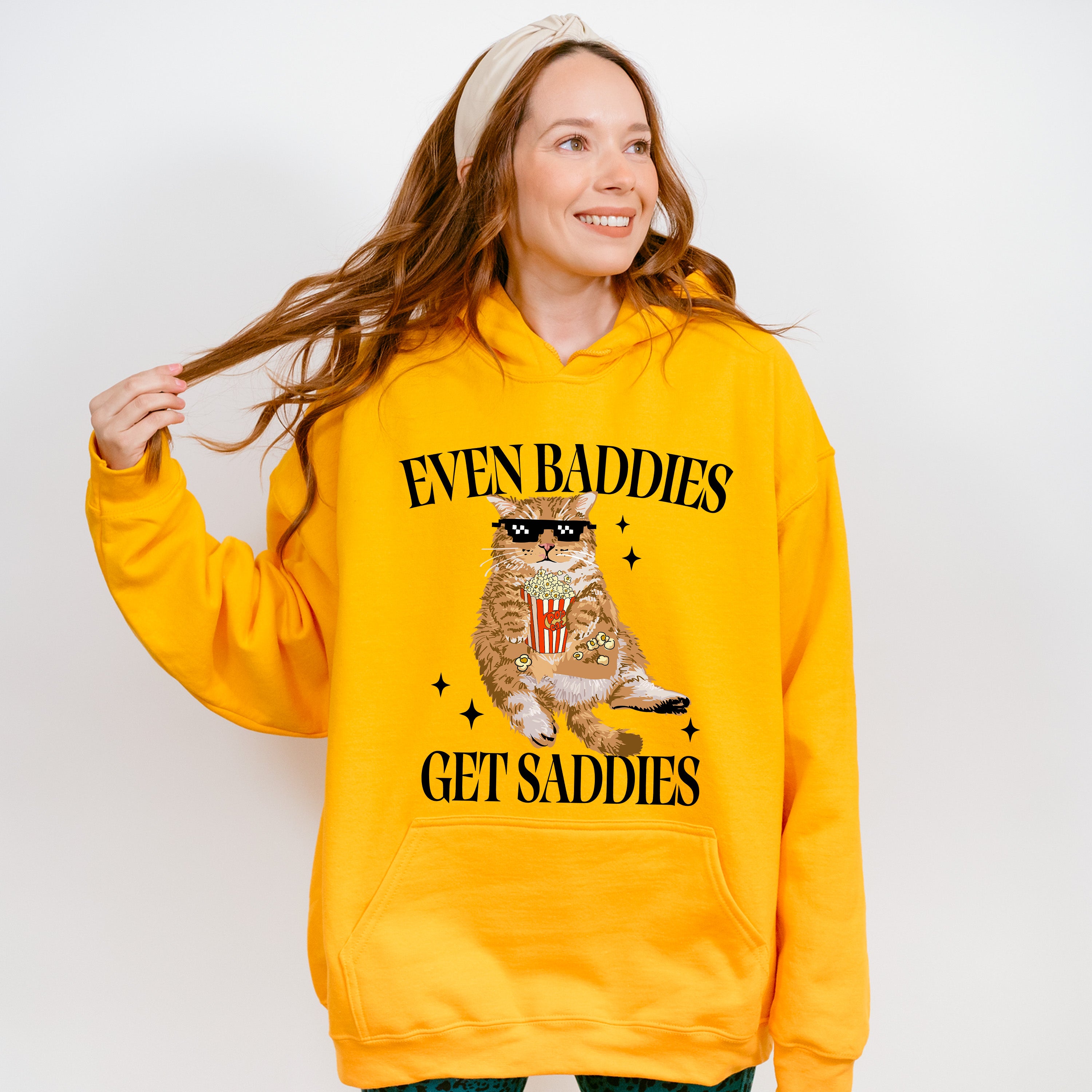 Even Baddies Get Saddies Fun Theme Unisex Crewneck T-Shirt Sweatshirt Hoodie