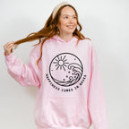 Happiness Comes In Waves Summer Theme Unisex Crewneck T-Shirt Sweatshirt Hoodie