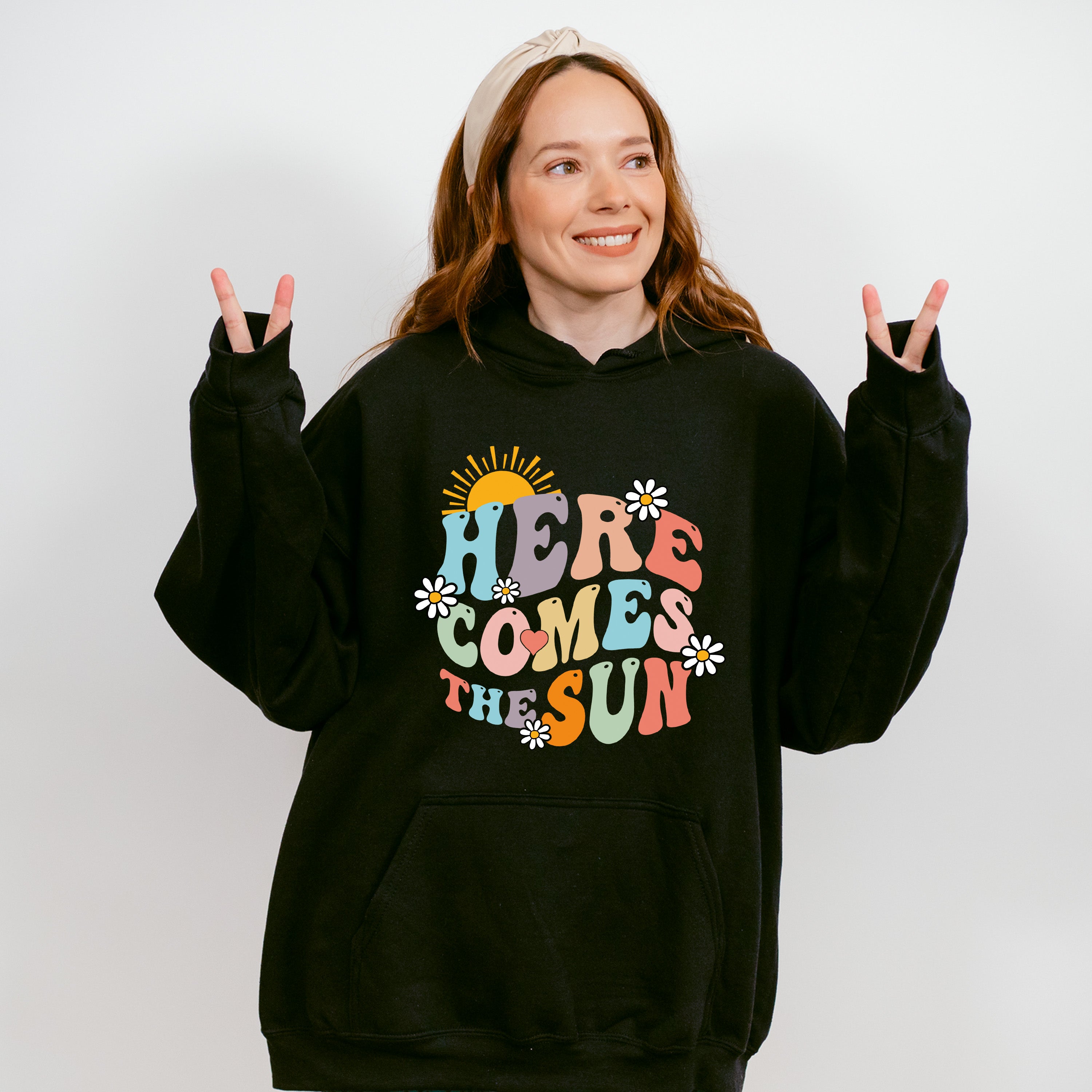 Here Comes The Sun Summer Theme Unisex Crewneck T-Shirt Sweatshirt Hoodie