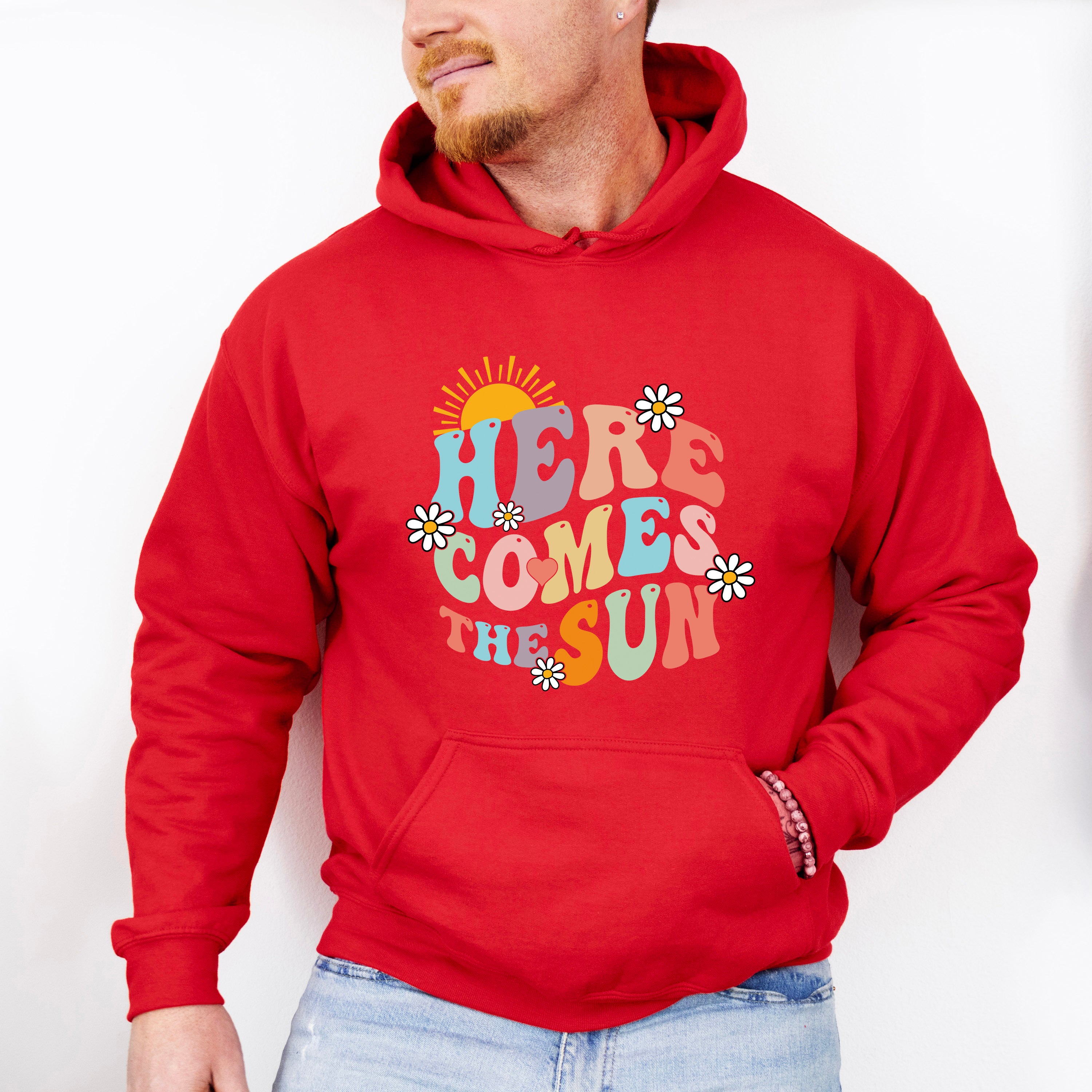 Here Comes The Sun Summer Theme Unisex Crewneck T-Shirt Sweatshirt Hoodie