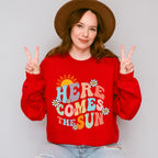 Here Comes The Sun Summer Theme Unisex Crewneck T-Shirt Sweatshirt Hoodie