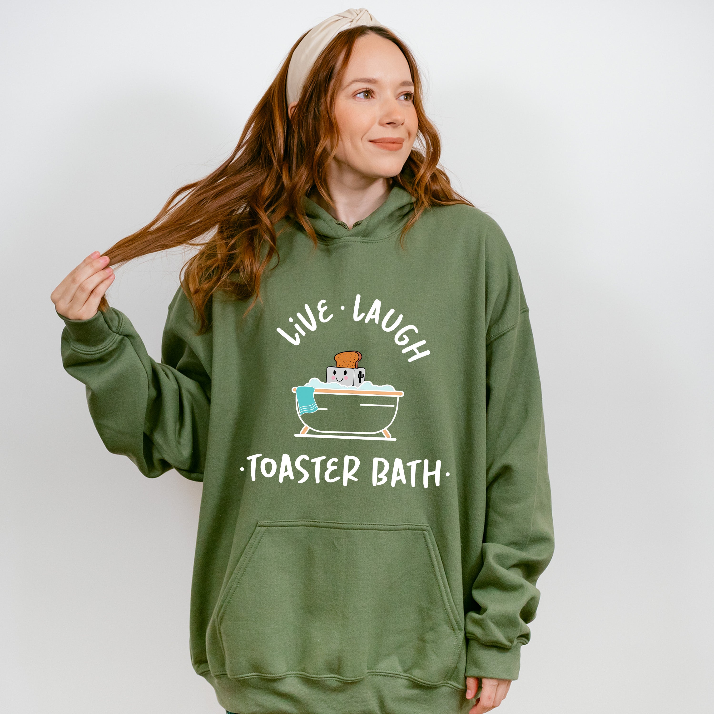 Live Laugh Toaster Bath Fun Theme Unisex Crewneck T-Shirt Sweatshirt Hoodie