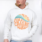 Forever Chasing Sunset Circle Design Summer Theme Unisex Crewneck T-Shirt Sweatshirt Hoodie