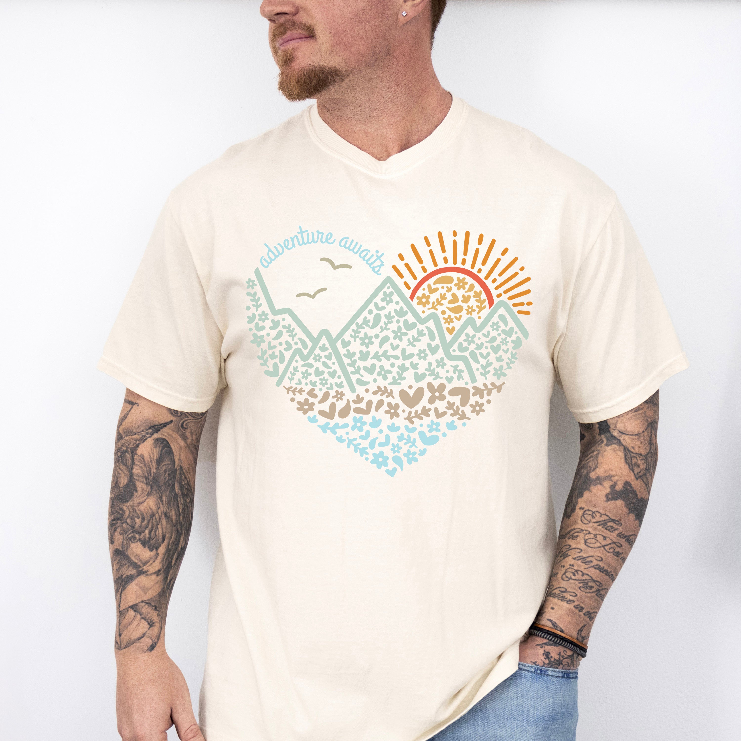 Adventure Awaits Summer Theme Unisex Crewneck T-Shirt Sweatshirt Hoodie