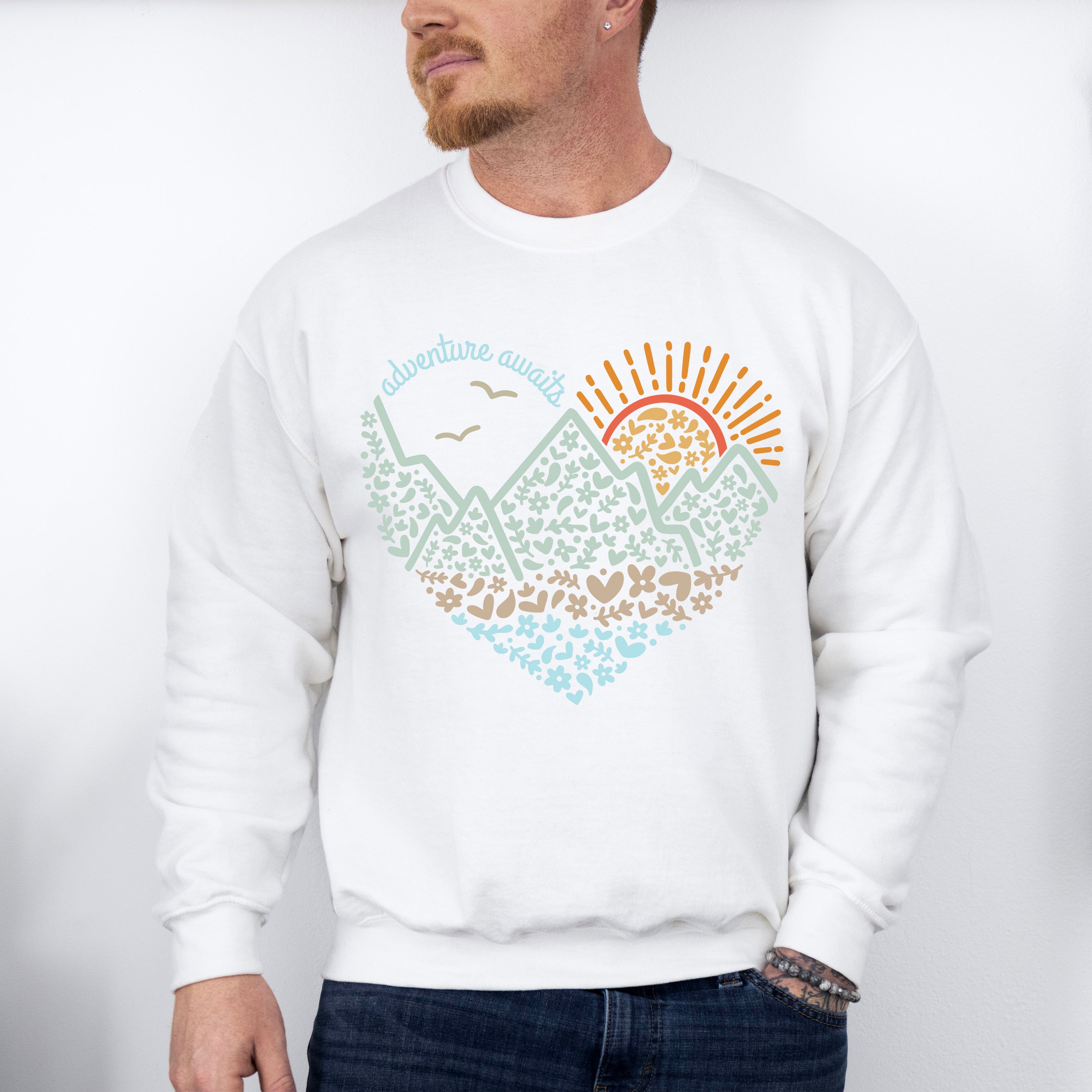 Adventure Awaits Summer Theme Unisex Crewneck T-Shirt Sweatshirt Hoodie