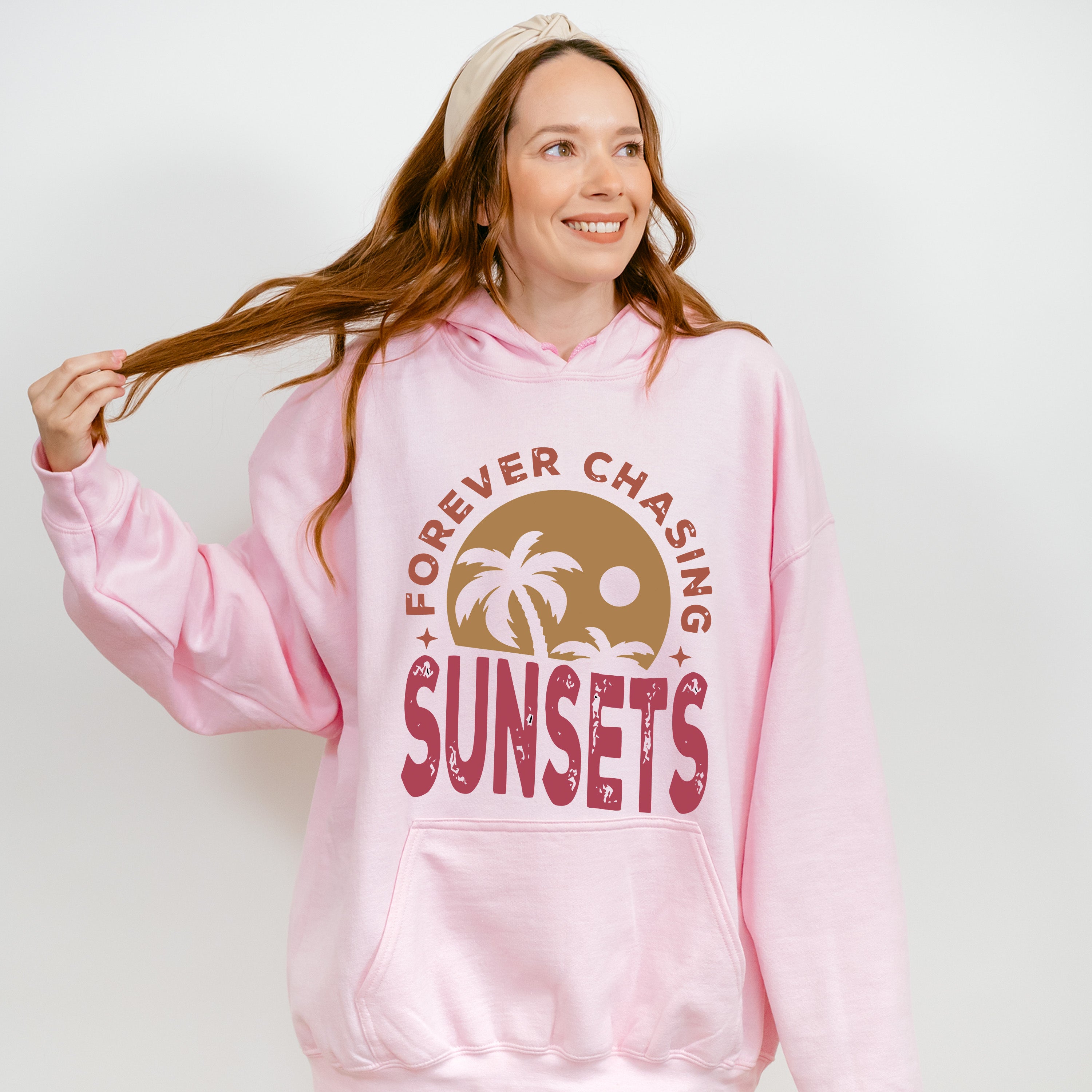 Palms Forever Chasing Sunset Summer Theme Unisex Crewneck T-Shirt Sweatshirt Hoodie