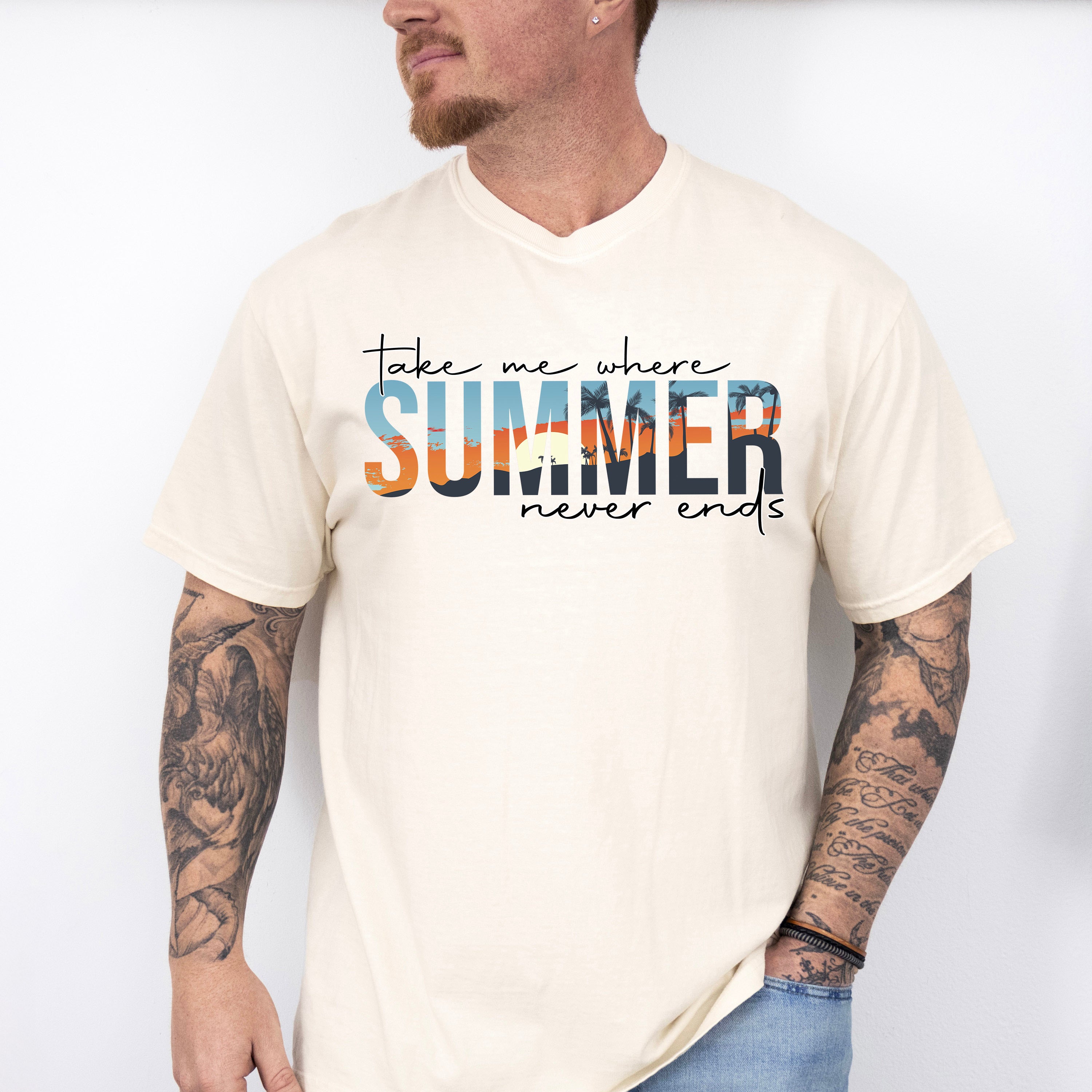 Take Me Where Summer Never Ends Summer Theme Unisex Crewneck T-Shirt Sweatshirt Hoodie