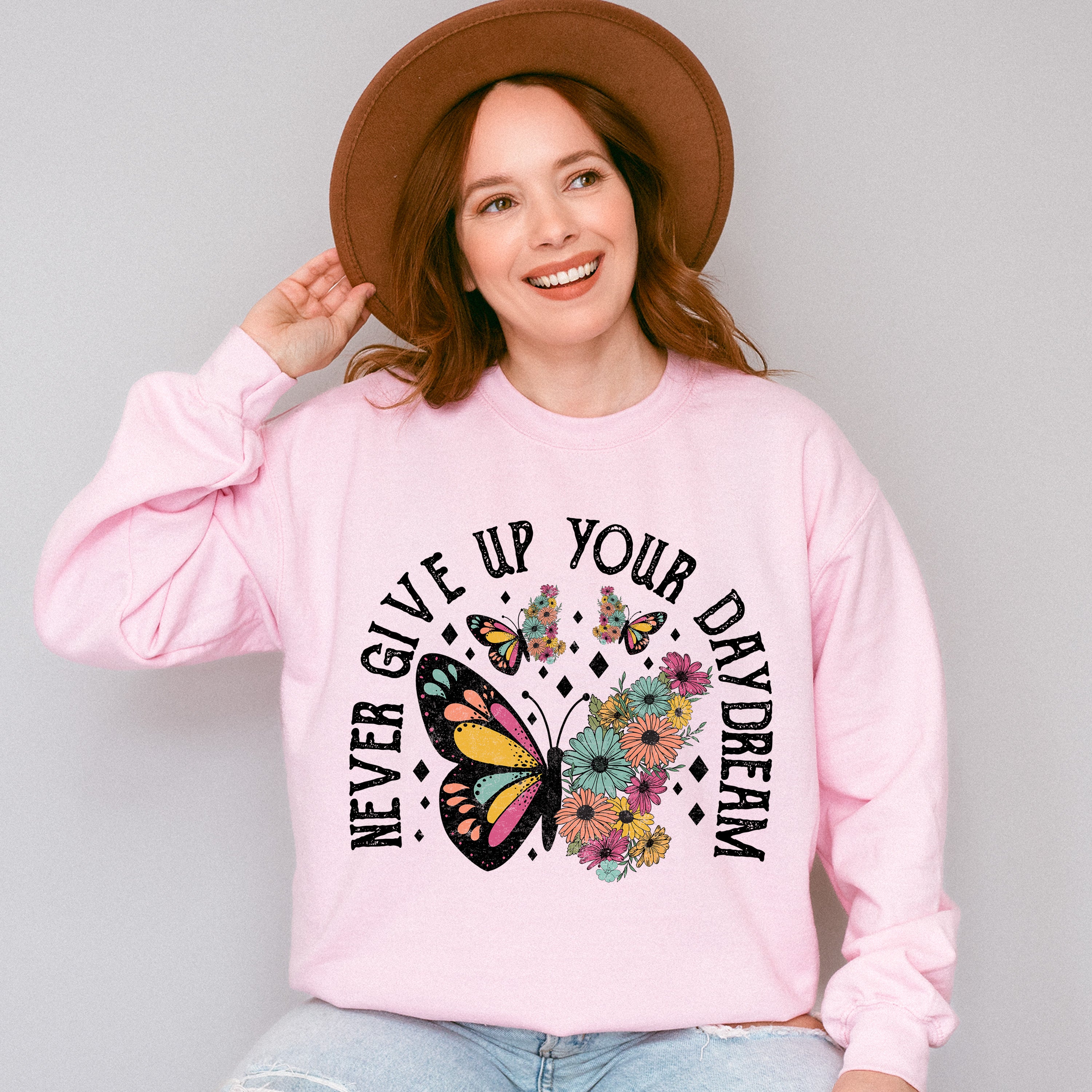 Never Give Up Your Dreams Mental Health Theme Unisex Crewneck T-Shirt Sweatshirt Hoodie