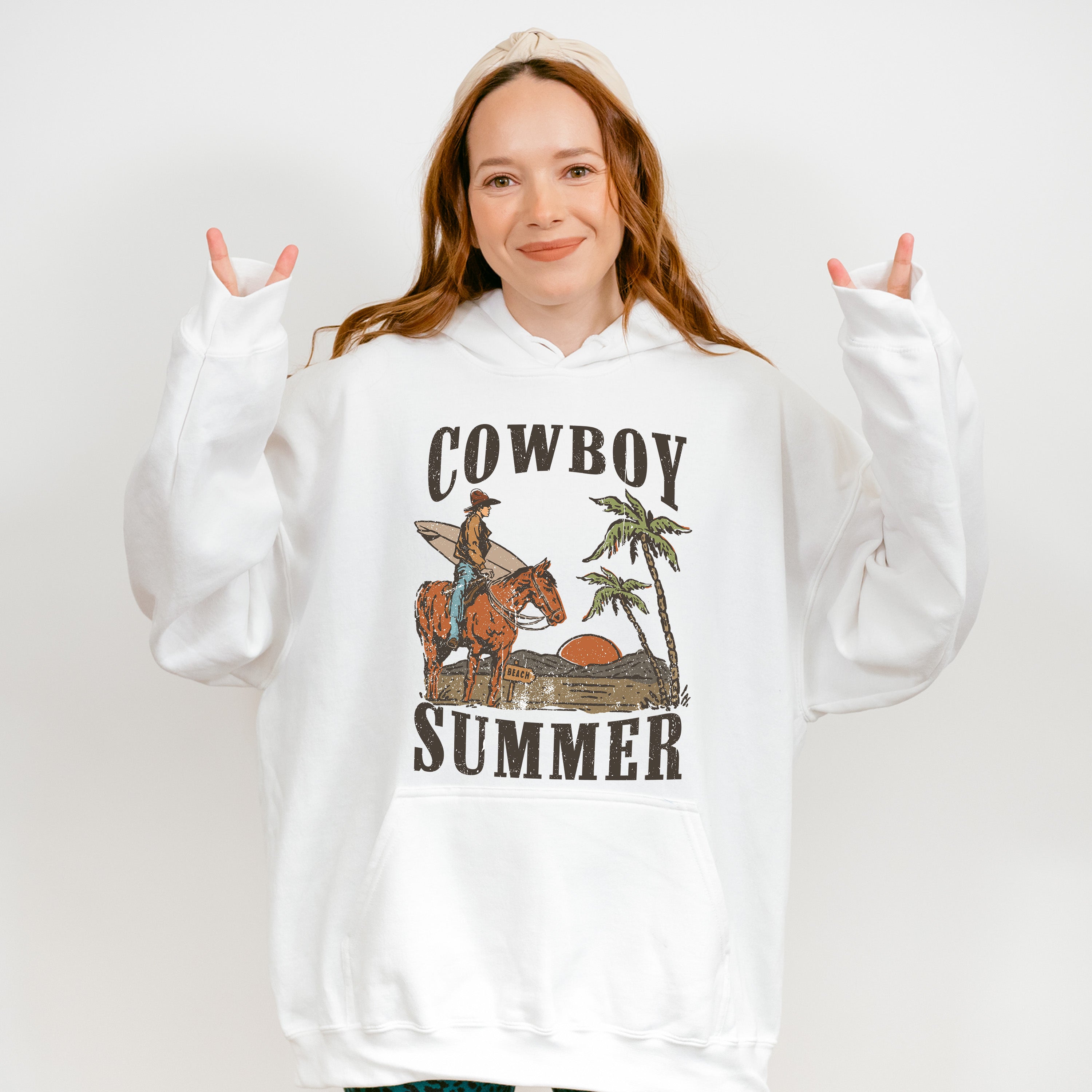 Cowboy Summer Summer Theme Unisex Crewneck T-Shirt Sweatshirt Hoodie