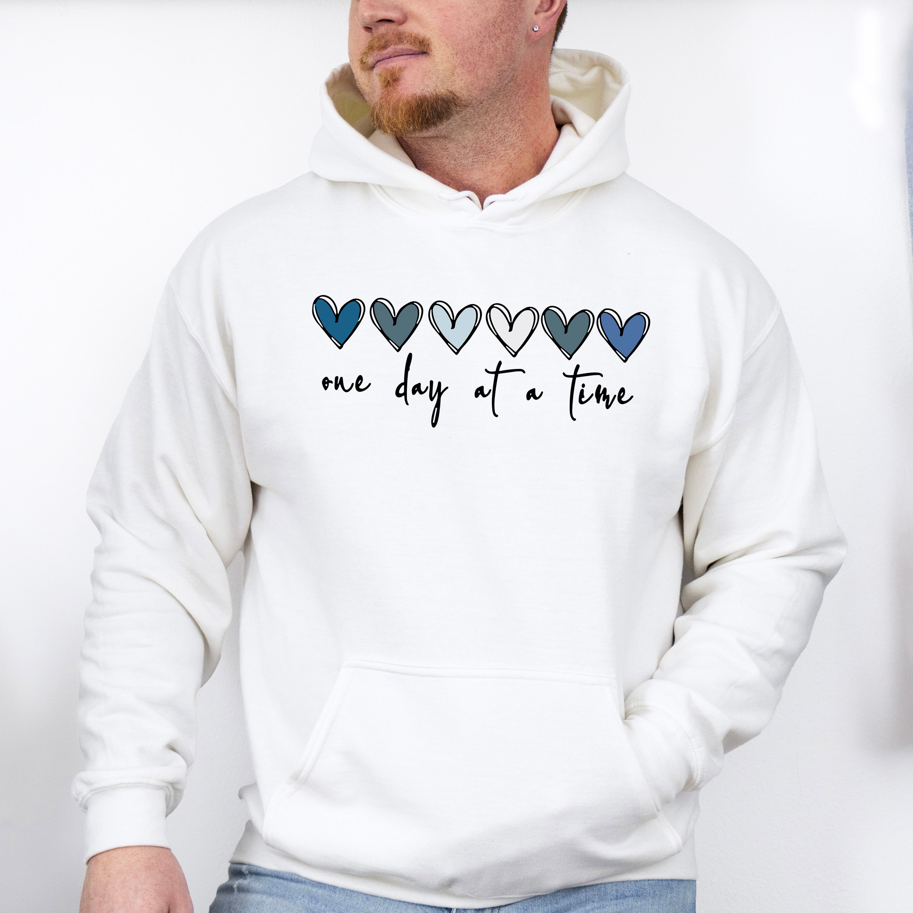 One Day At A Time Mental Health Theme Unisex Crewneck T-Shirt Sweatshirt Hoodie