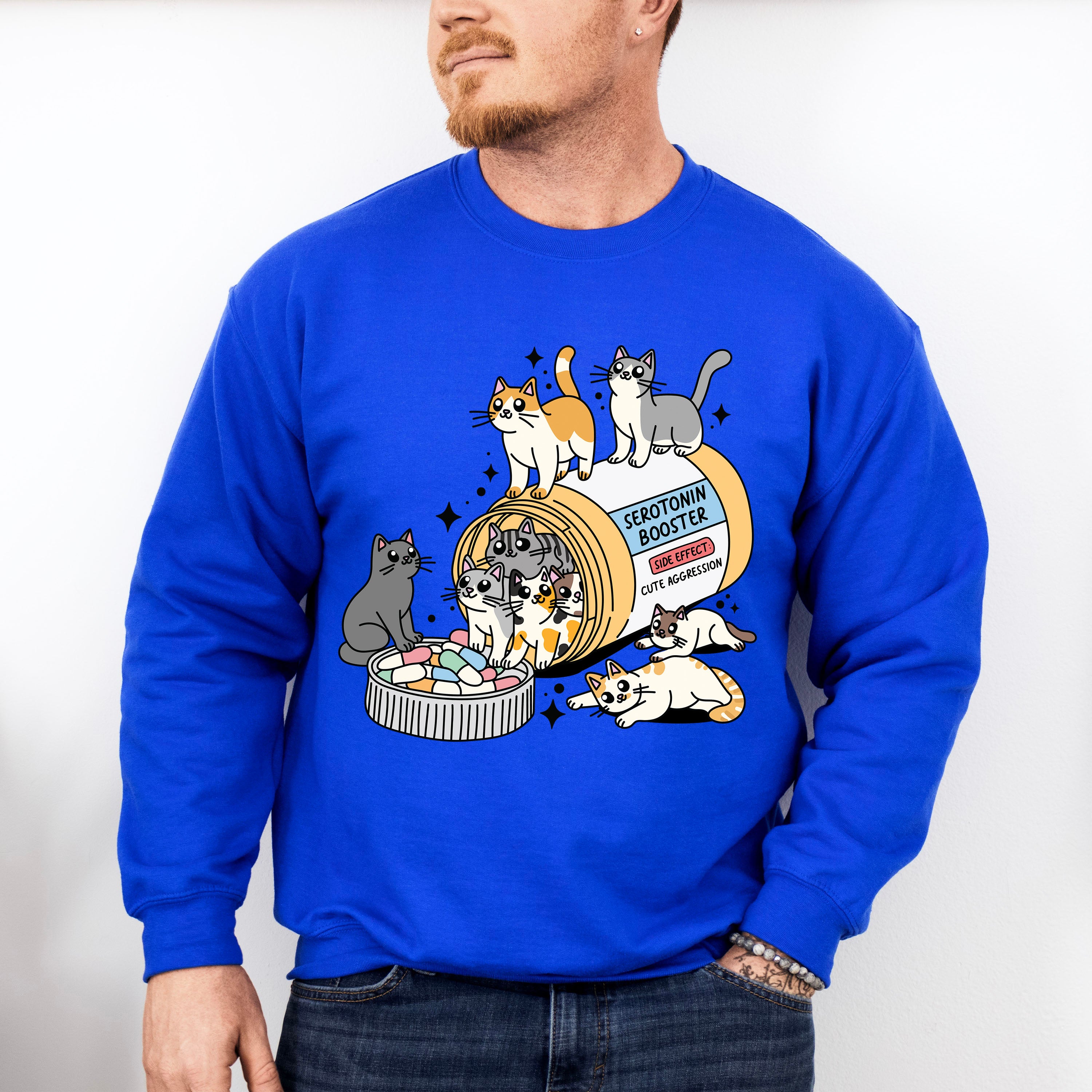 Serotonin Booster Mental Health Theme Unisex Crewneck T-Shirt Sweatshirt Hoodie