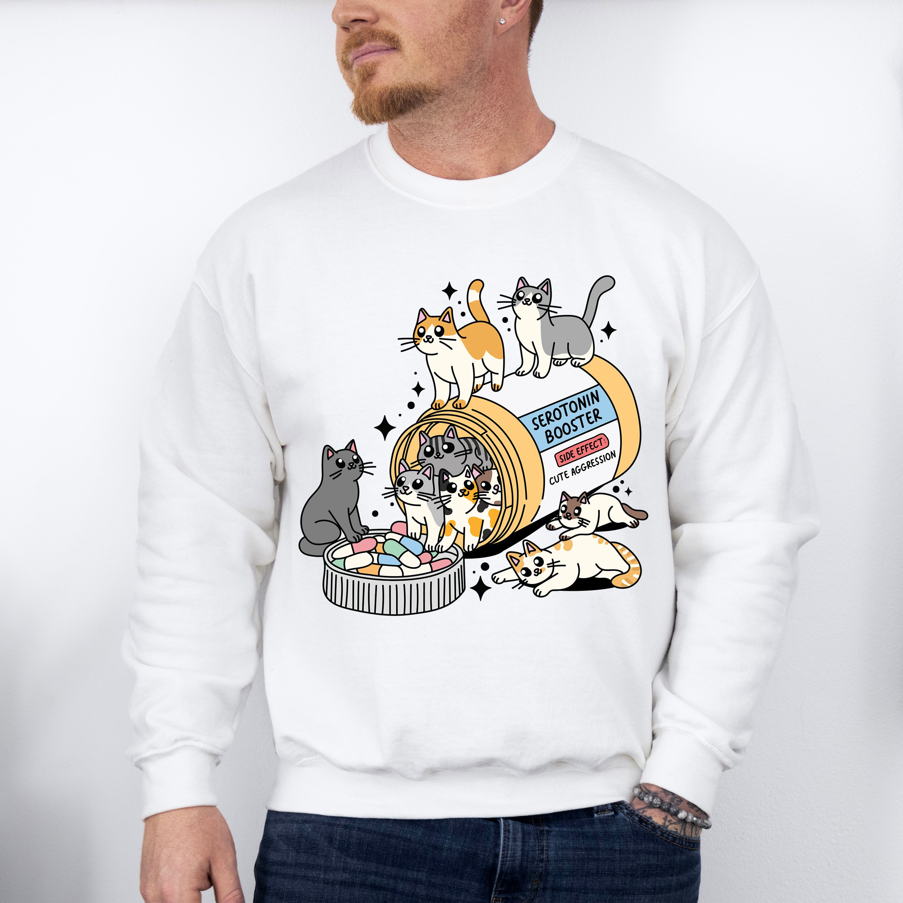 Serotonin Booster Mental Health Theme Unisex Crewneck T-Shirt Sweatshirt Hoodie