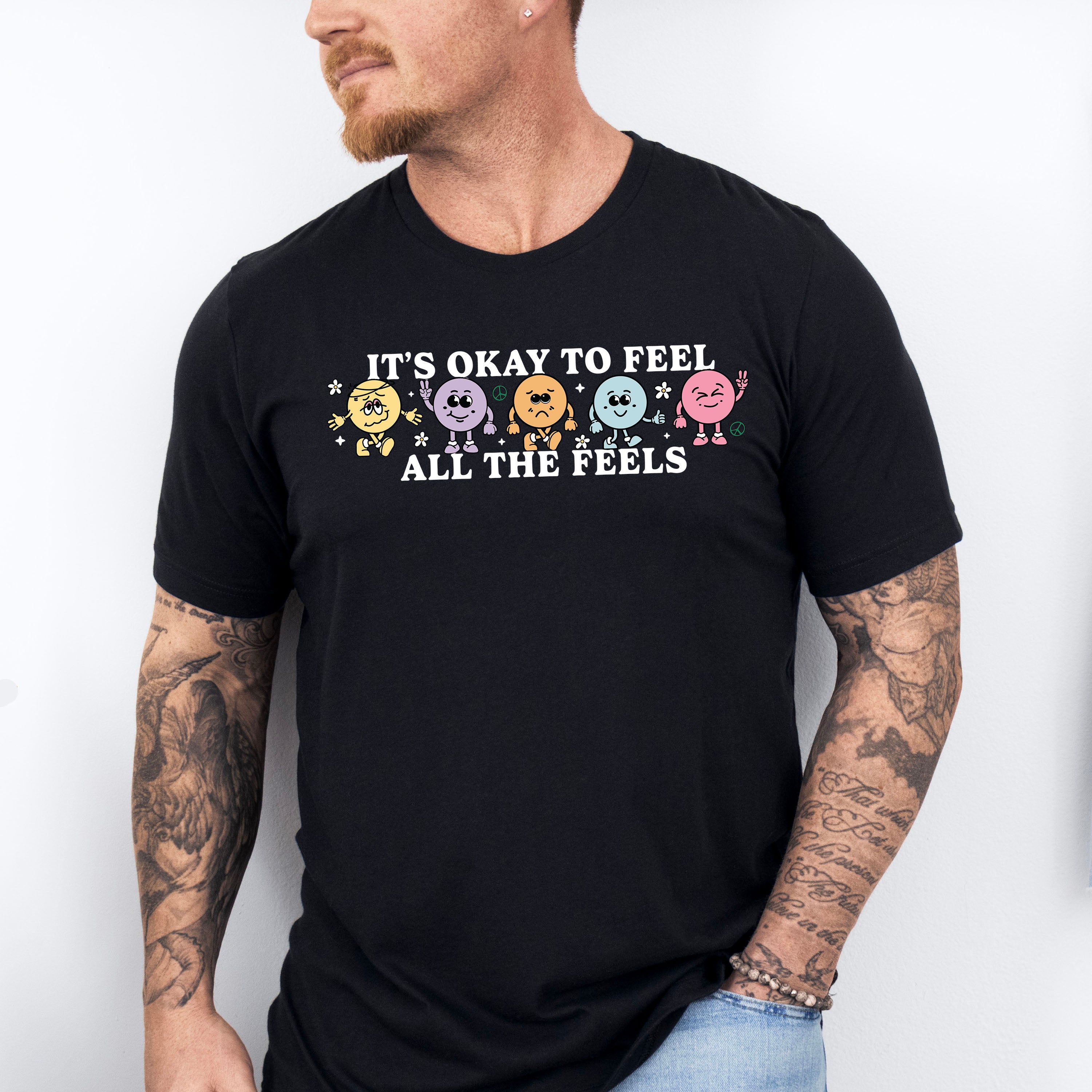 All The Feels Mental Health Theme Unisex Crewneck T-Shirt Sweatshirt Hoodie