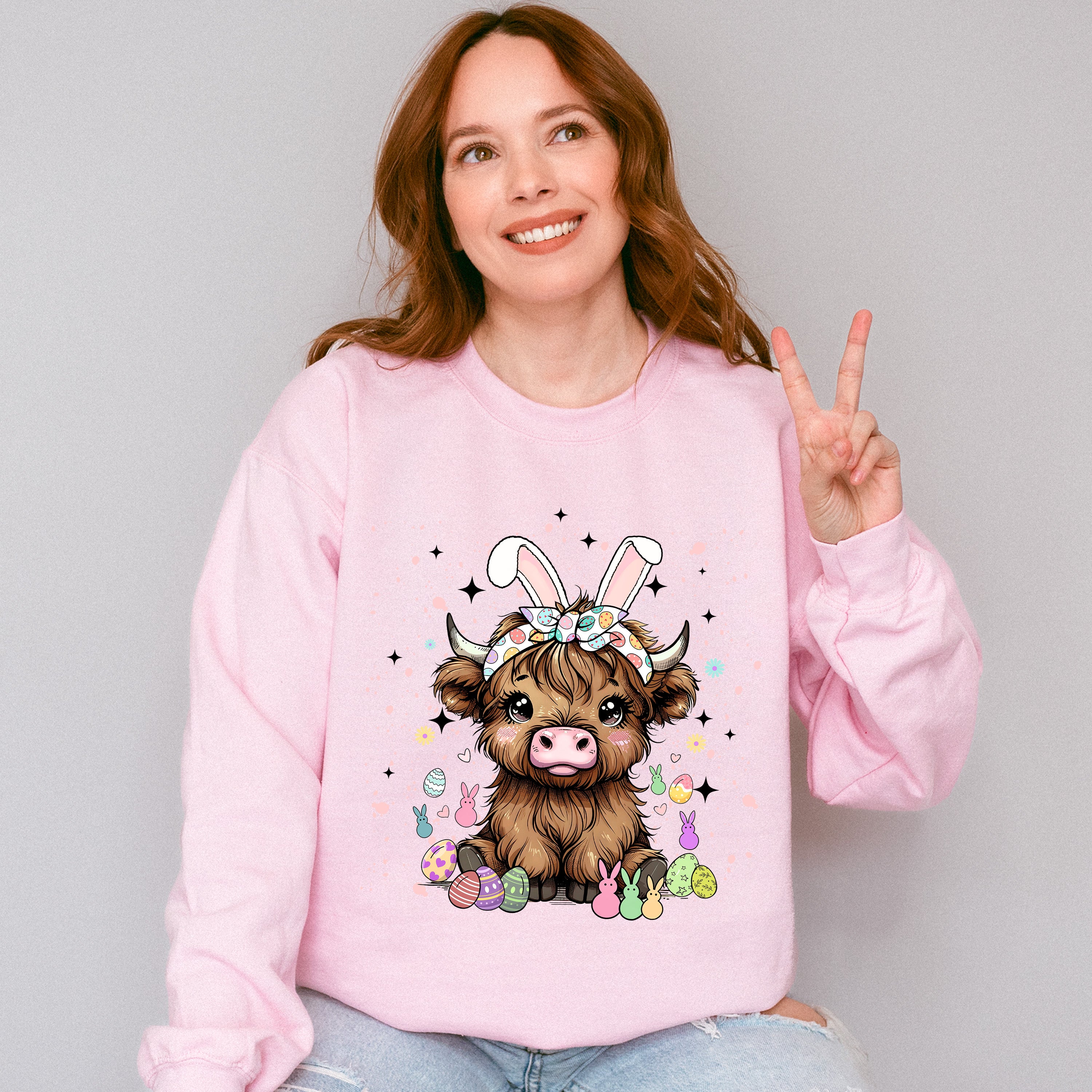Cattle Easter Day Unisex Crewneck T-Shirt Sweatshirt Hoodie