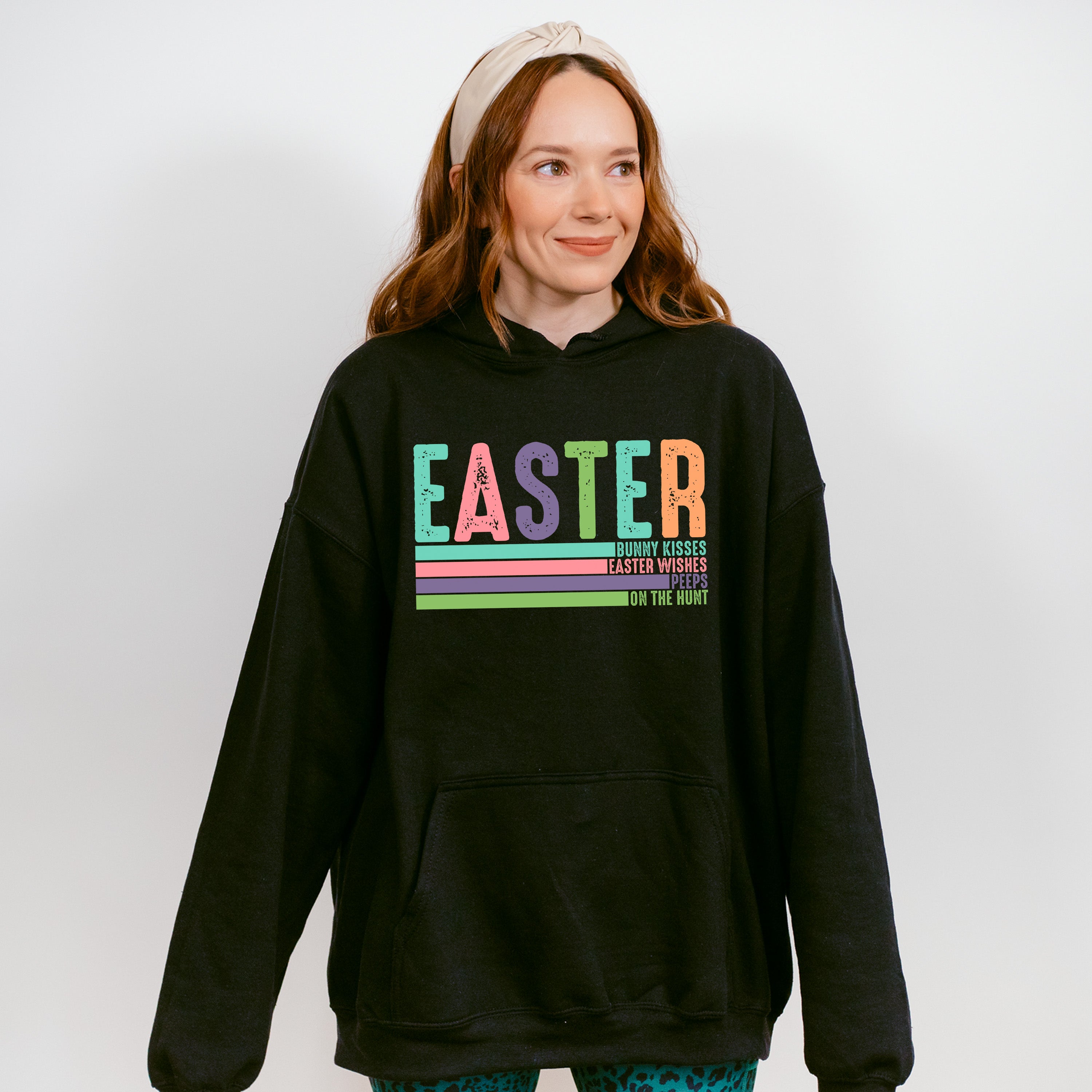 Bunny Kisses Easter Wishes Easter Day Unisex Crewneck T-Shirt Sweatshirt Hoodie