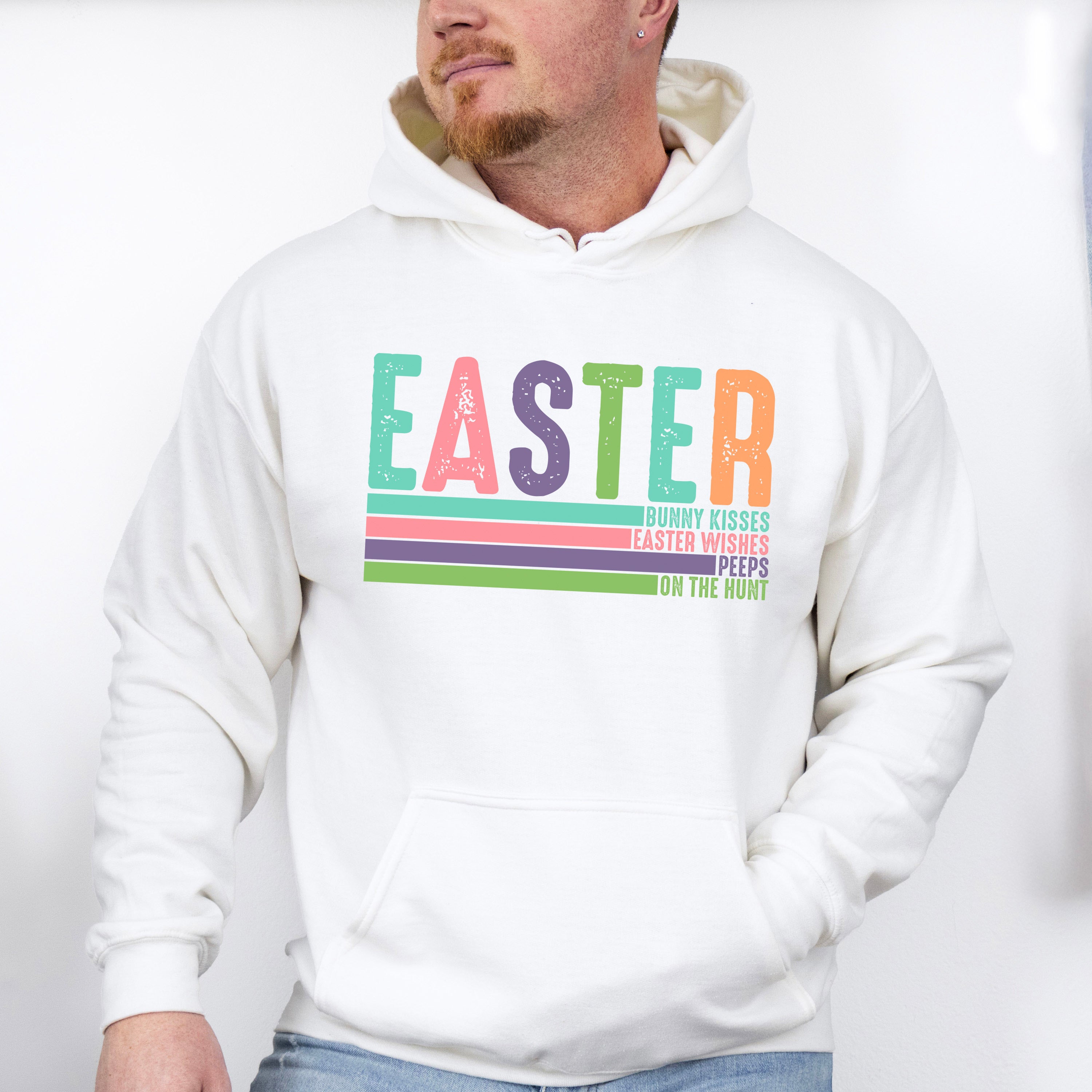 Bunny Kisses Easter Wishes Easter Day Unisex Crewneck T-Shirt Sweatshirt Hoodie
