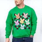 Bunny Heads Easter Day Unisex Crewneck T-Shirt Sweatshirt Hoodie