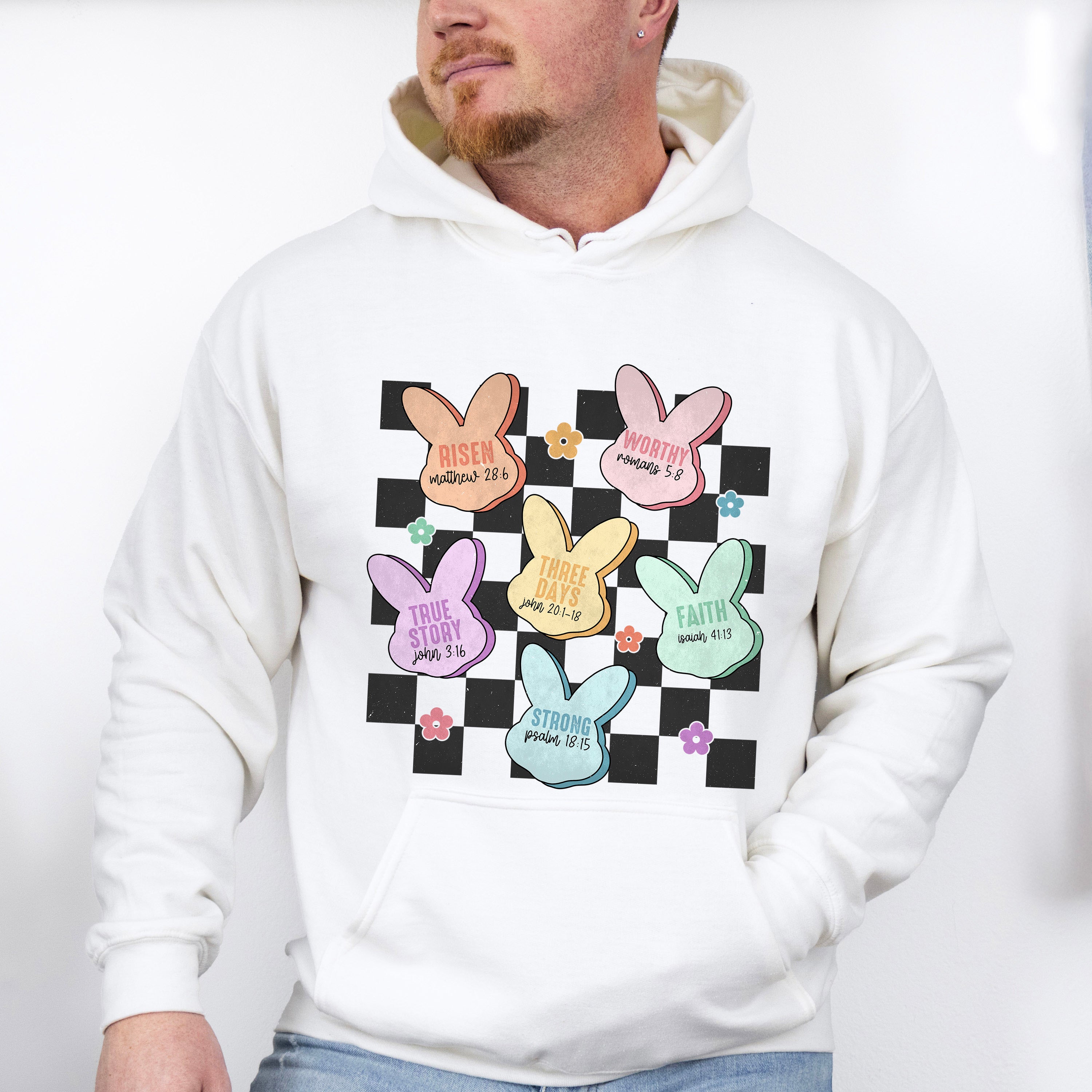 Bunny Heads Easter Day Unisex Crewneck T-Shirt Sweatshirt Hoodie