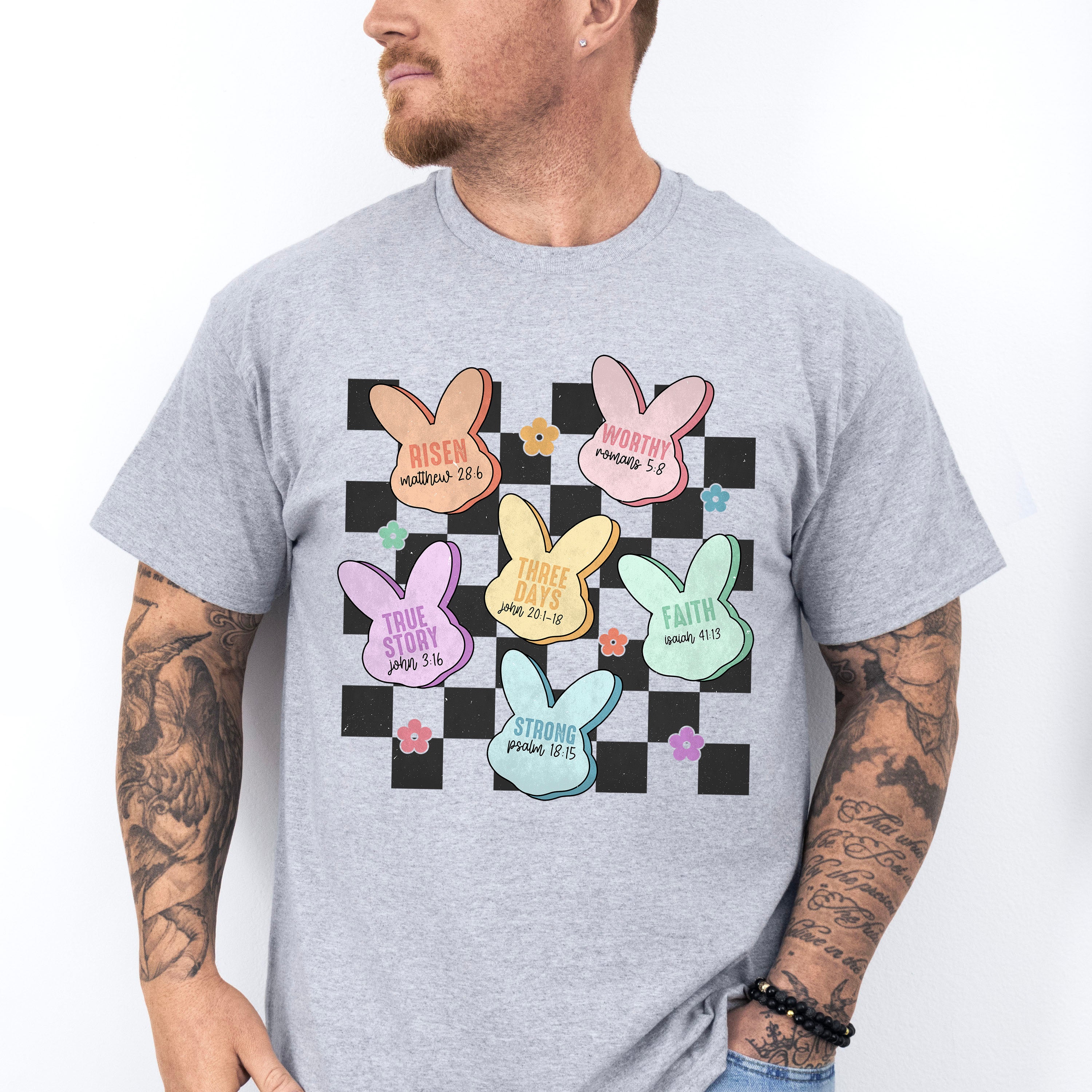 Bunny Heads Easter Day Unisex Crewneck T-Shirt Sweatshirt Hoodie