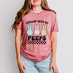 Chillin With My Peeps Easter Day Unisex Crewneck T-Shirt Sweatshirt Hoodie