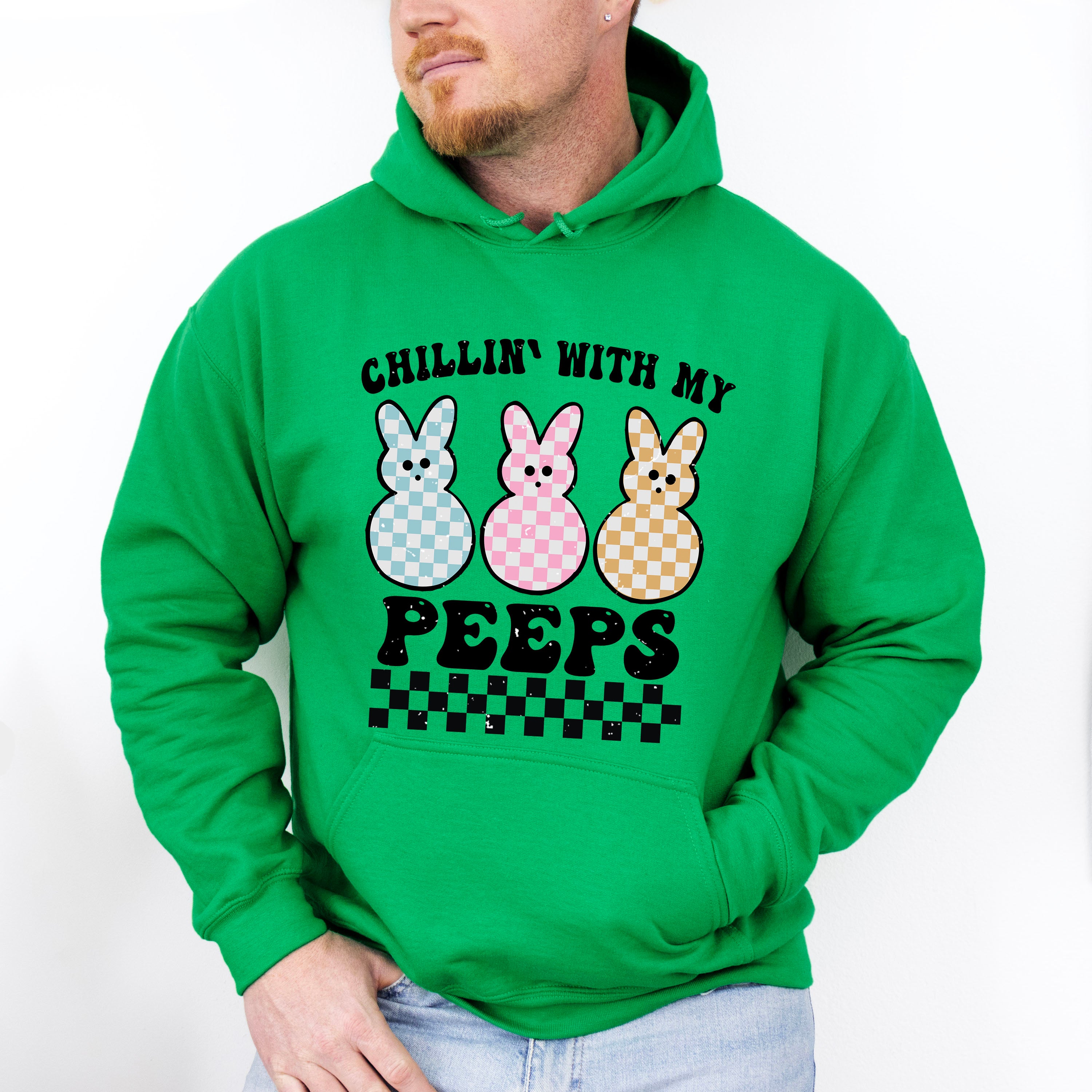 Chillin With My Peeps Easter Day Unisex Crewneck T-Shirt Sweatshirt Hoodie